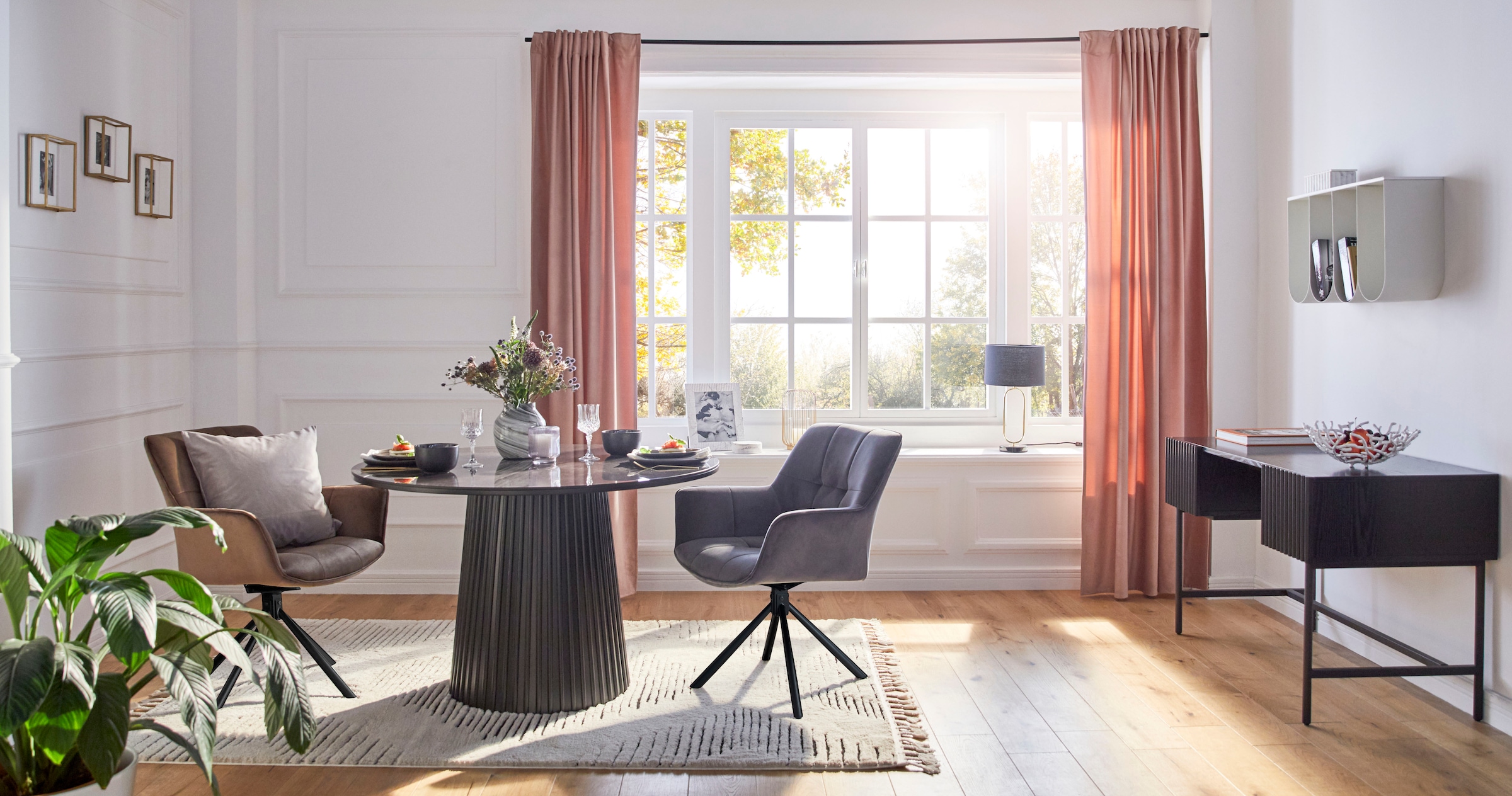 GOODproduct Chaise pivotante »Lika« () lot de 2, fonction rotation 360 degrés, rembourrage en velours