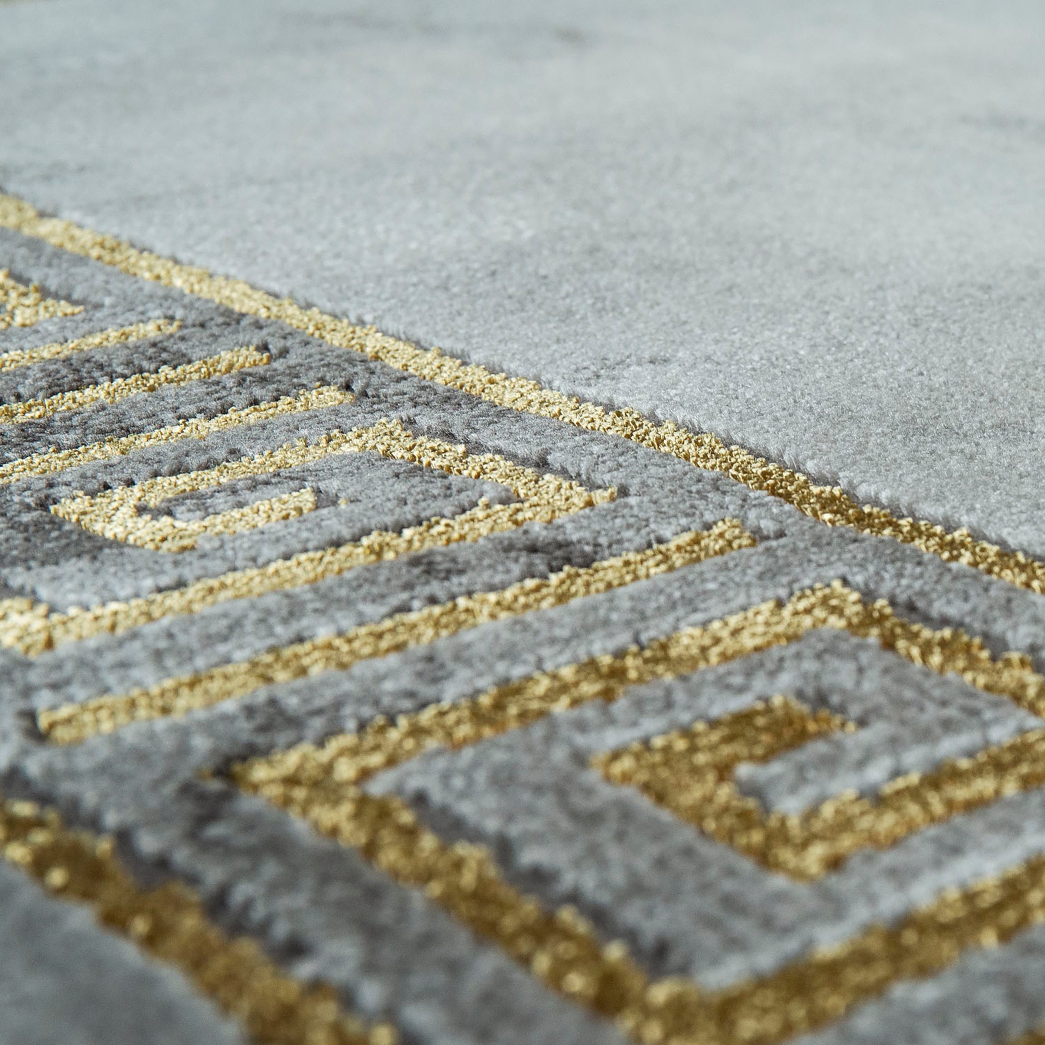 »Kraft Home silberfarbene Kurzflor, Akzente gold- prix Paco Marmor-Design, Teppich rechteckig, bas à Bordüre, mit 522«, oder