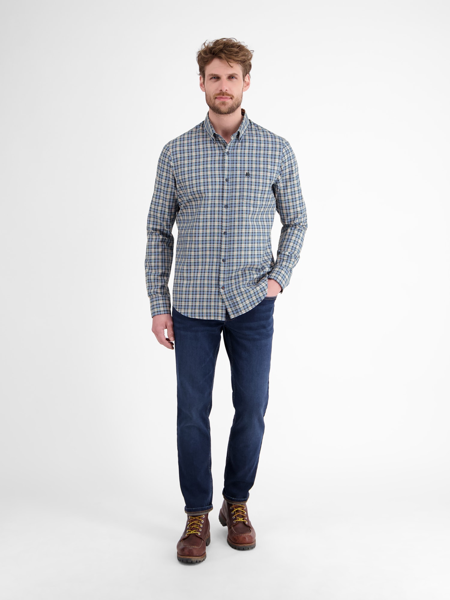 LERROS Karohemd »LERROS Kariertes Herrenhemd, sportiv und stilbewusst«