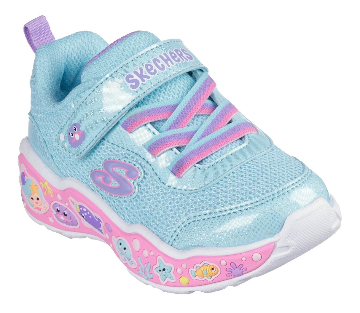 Image of Skechers Lauflernschuh "PLAY SCENE-FUN SQUAD" Sneaker mit bunten Motiven verziert, Grössenschablone zum Download