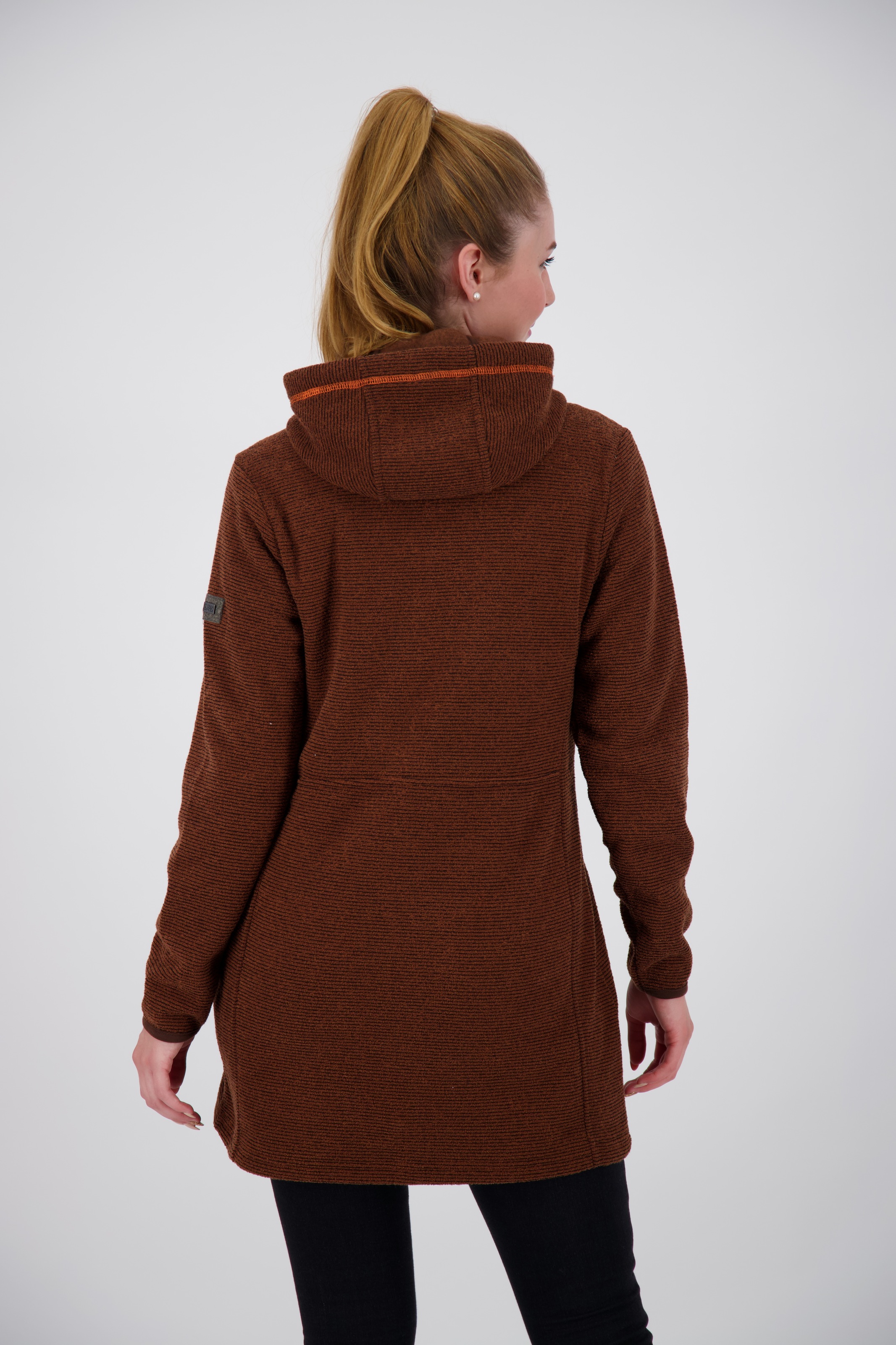 DEPROC Active Strickmantel »KENNEWICK II LONG«, aussergewöhnlicher Feinstrickmantel mit Kontrastdetails