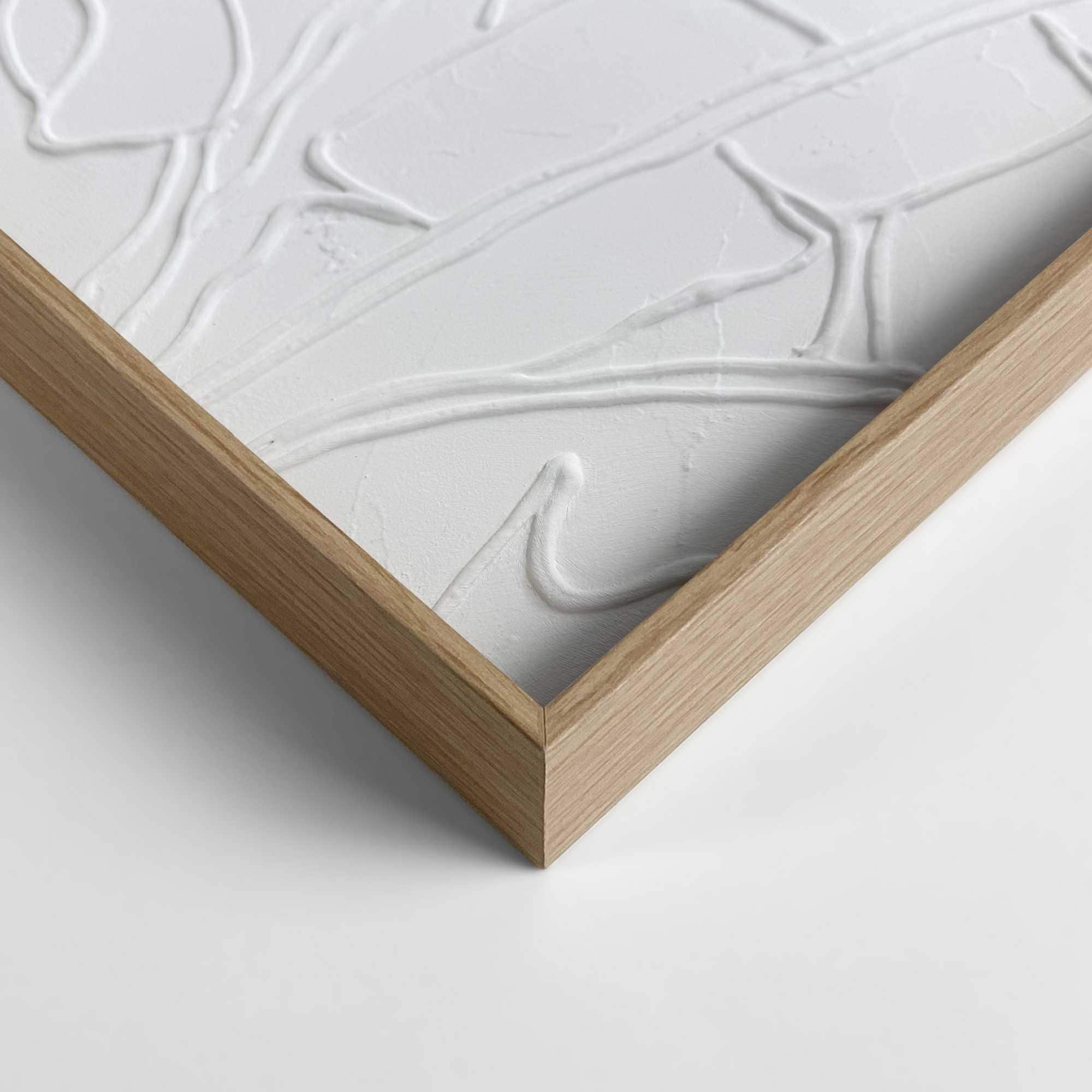 Reinders! Wandbild »Palmblätterrelief« Wohnzimmer - Weiss - MDF - Blumen und Pflanzen - 50x70 cm