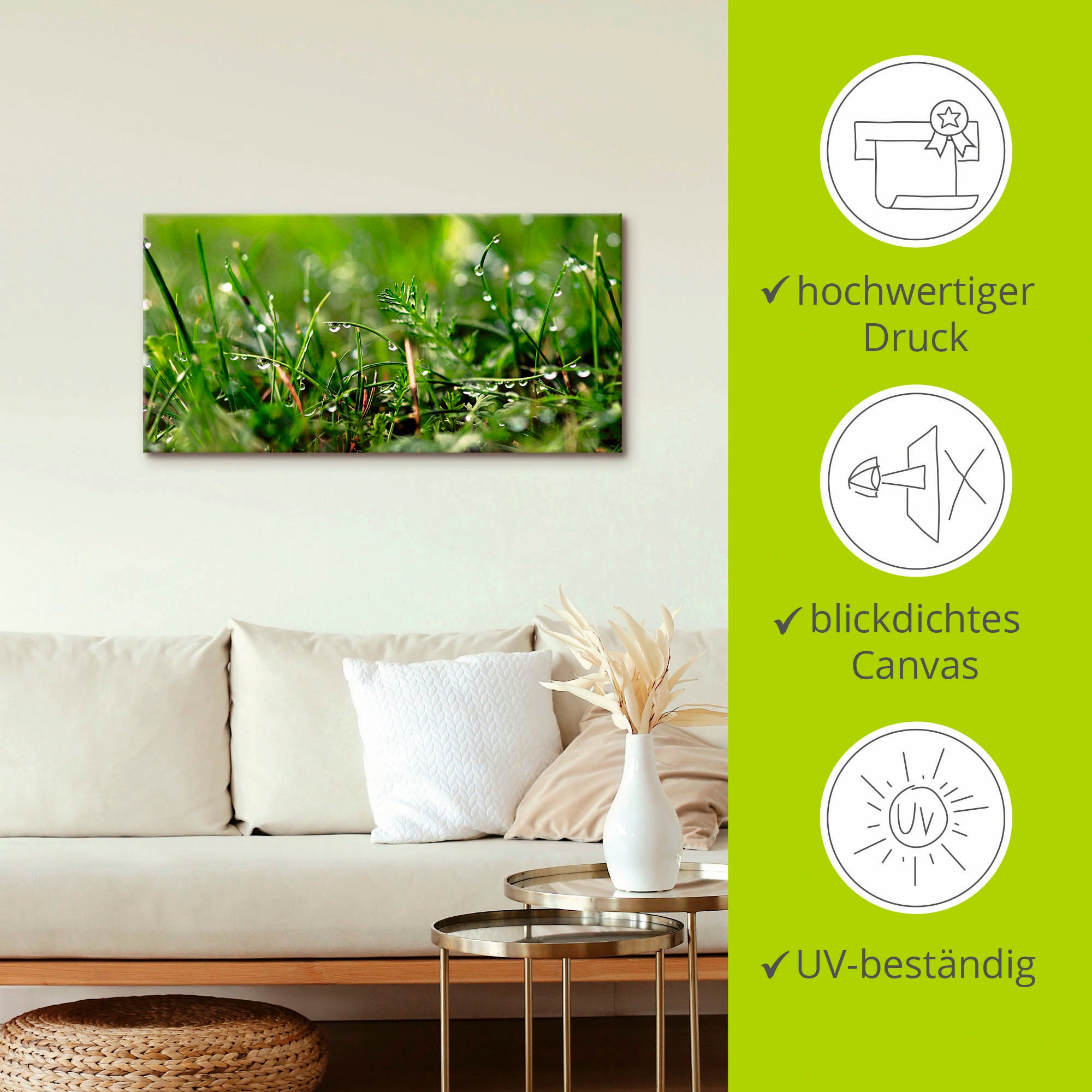 Artland Tableau sur toile »Tautropfen« 1 cuis tlg. auf Holzrahmen gespannt