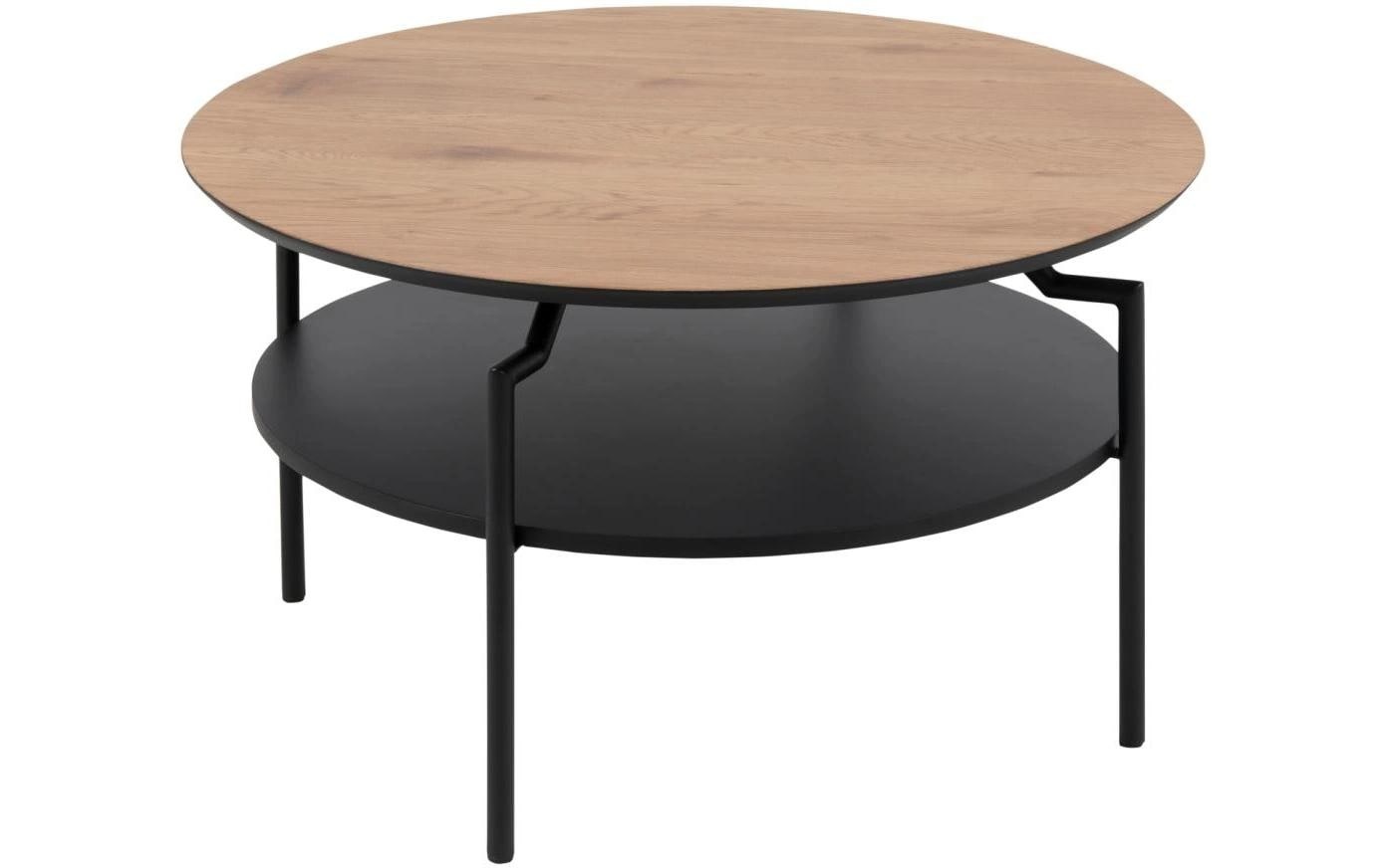 Image of AC Design Couchtisch "Goldington Beistelltisch, Kaffetisch" Sofatisch, rund, dekorativem Rahmen, 1 Ablage, T: 80 cm