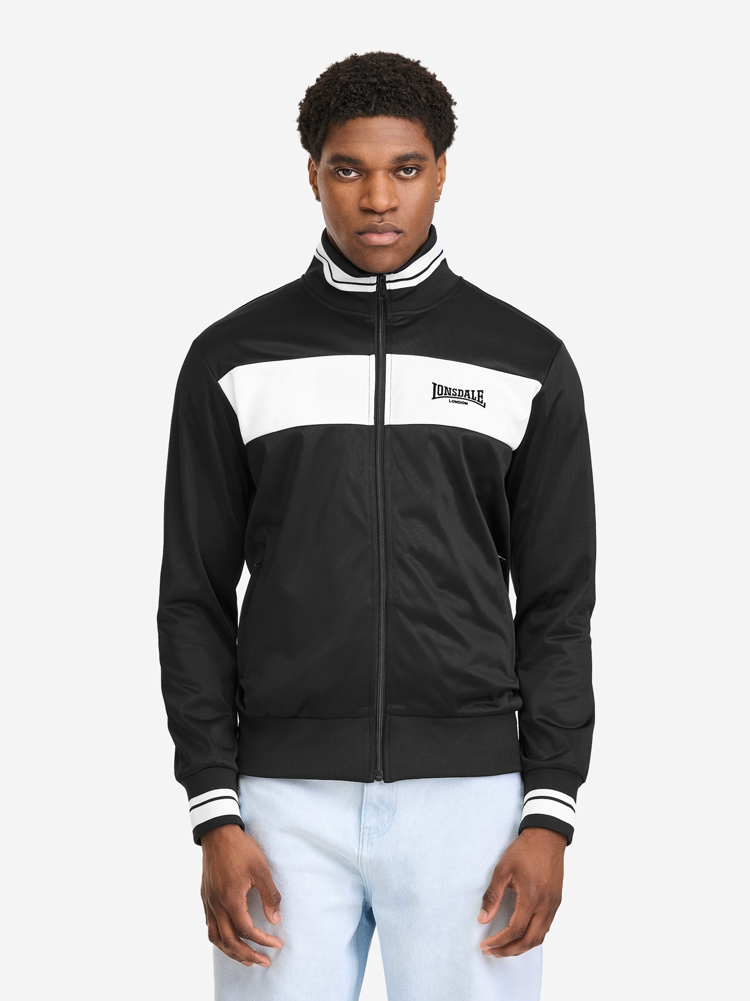 Image of Lonsdale Trainingsjacke "TRAININGSJACKE NORMALE PASSFORM MEOLS" sportlicher Stil, gerader Abschluss, für Erwachsene geeignet