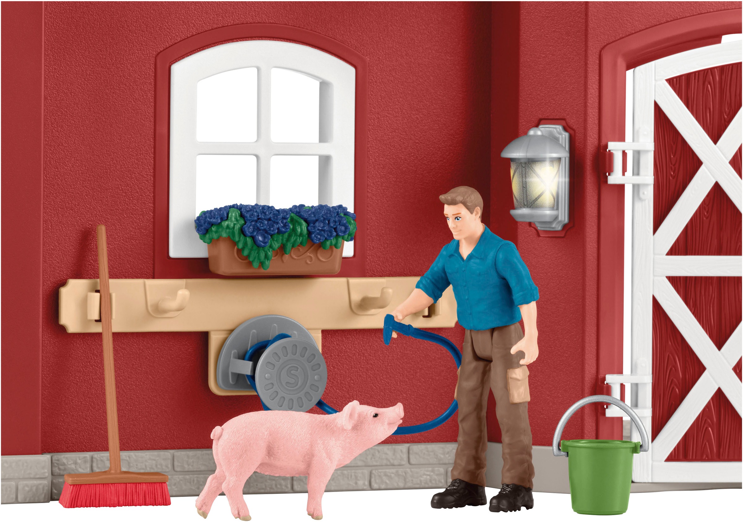 Schleich® Spielwelt »FARM WORLD, Grosse Farm rot (42606)« Made in Europe