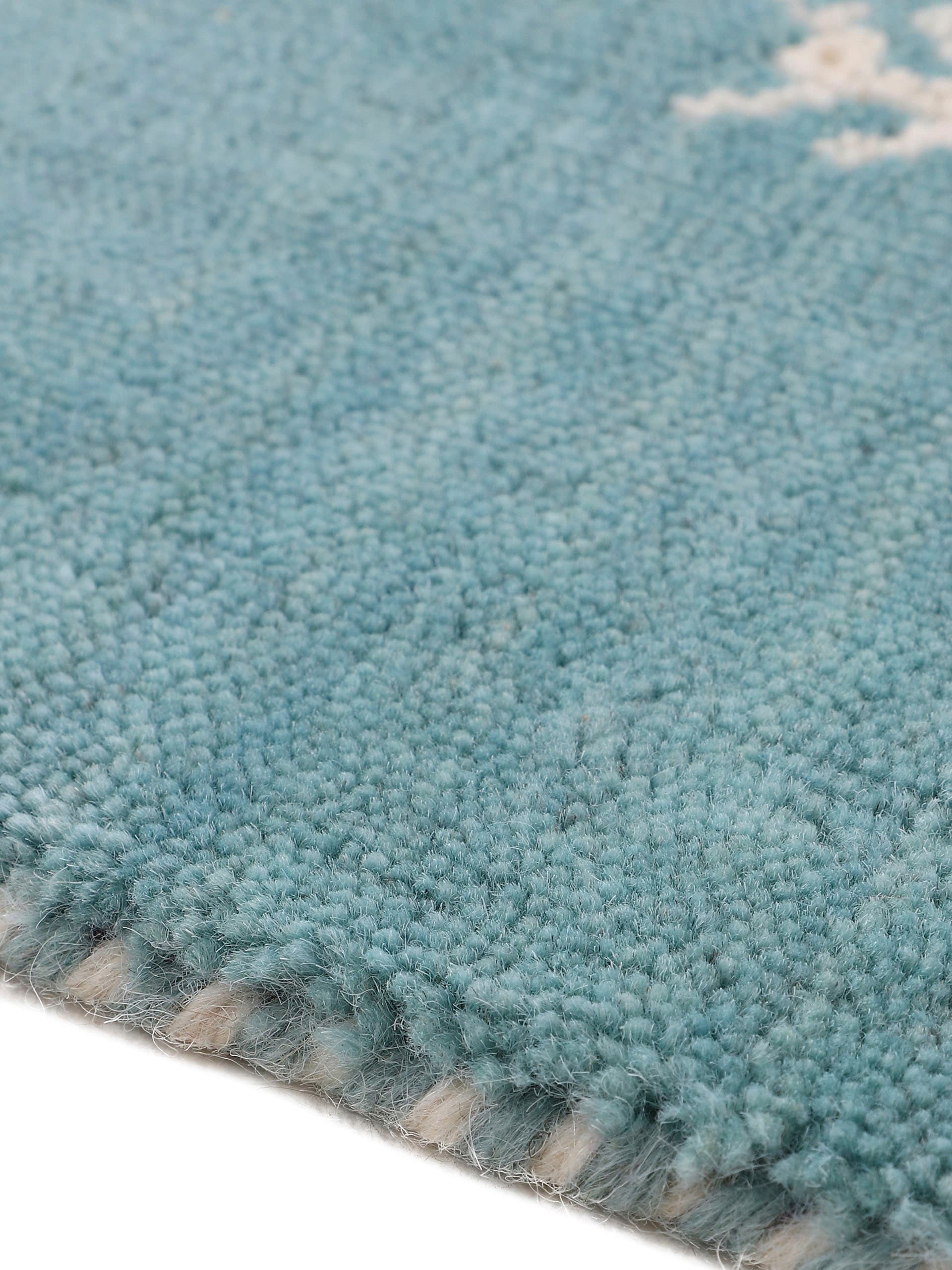 carpetfine Wollteppich »Gabbeh Uni«, rund, 15 mm Höhe, reine Wolle handgewebt, Gabbeh Tiermotiv warmes Raumklima viele Grössen