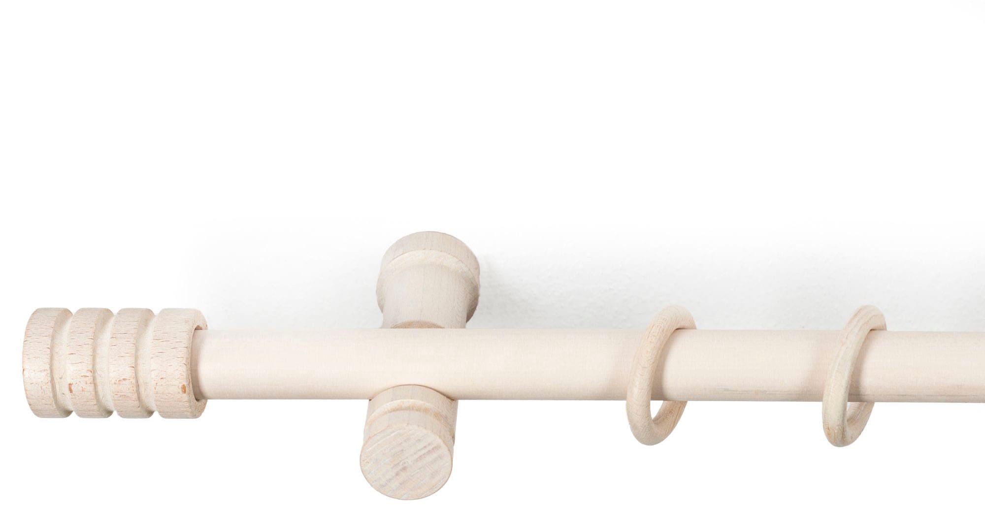SN DECO GROUP Gardinenstange »Pisa«, 1 läufig-läufig, Fixmass, 28 mm, Holz, verschiedene Längen und Farben, Komplettset