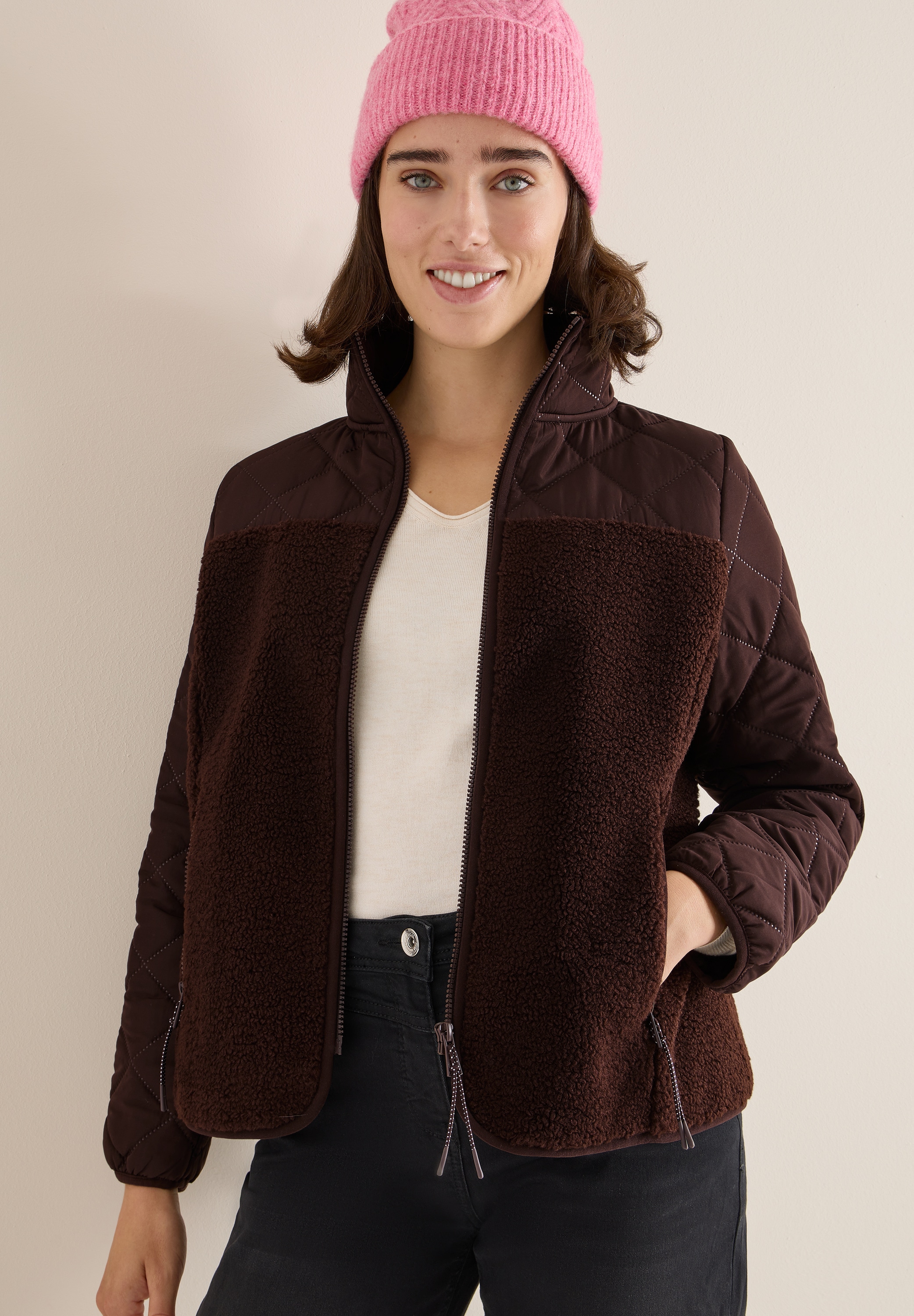 Image of Cecil Steppjacke ohne Kapuze Teddy-Jacke mit Steppdetails