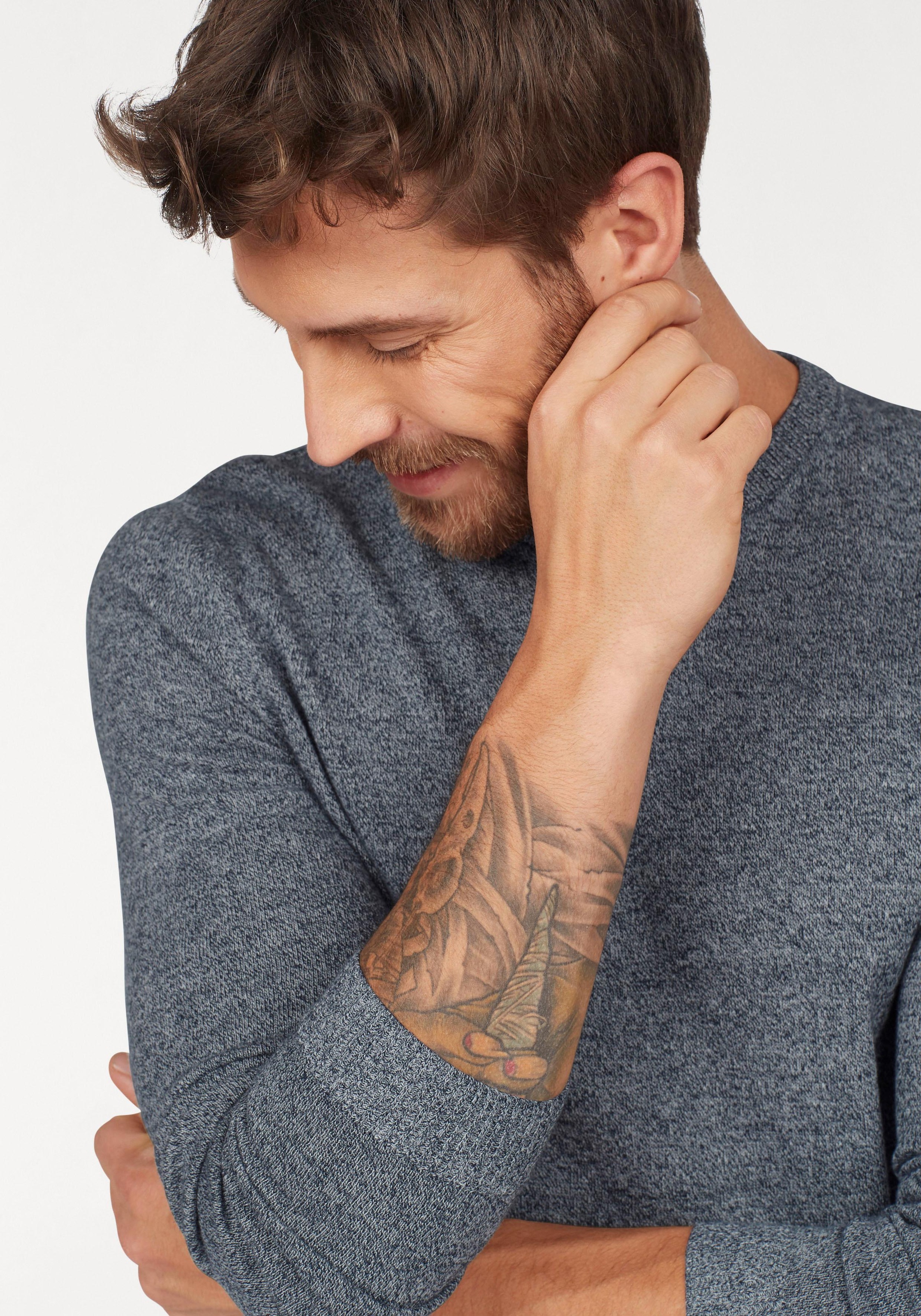 Jack & Jones V-Ausschnitt-Pullover »JJEBASIC KNIT V-NECK«