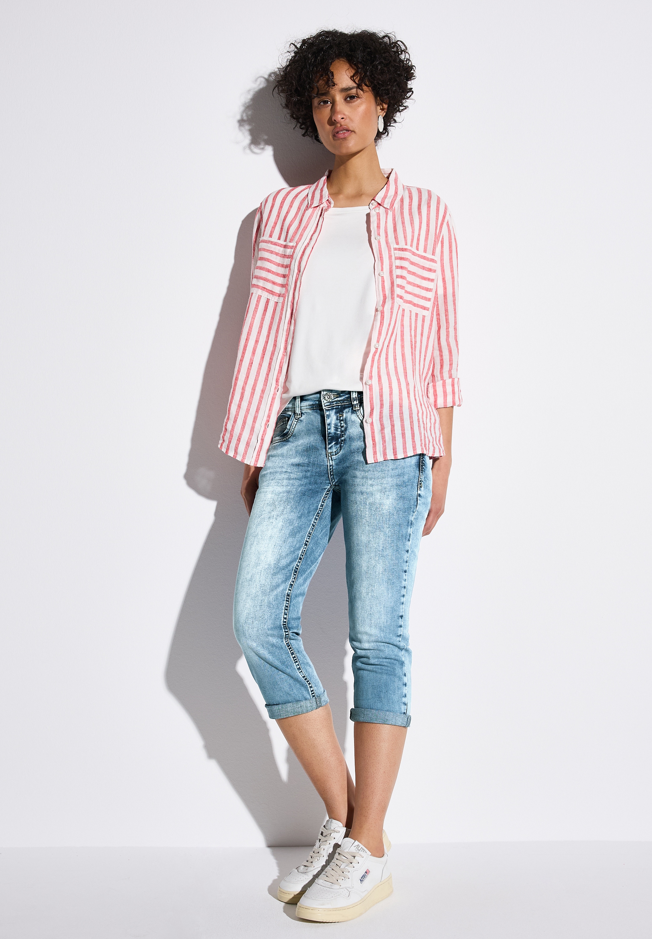 STREET ONE 3/4-Jeans »Style Crissi«, mit Glitzer-Detail