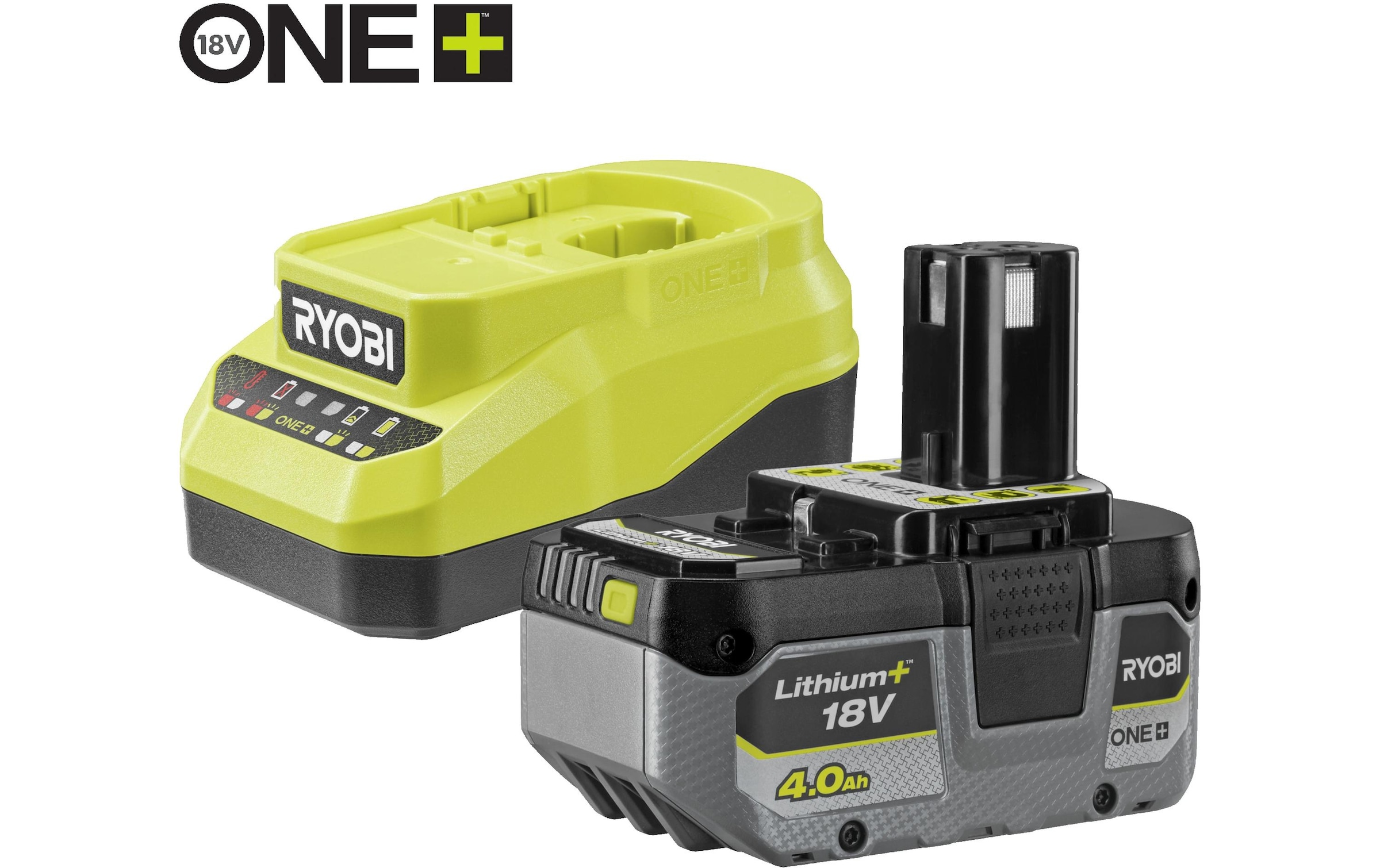 RYOBI Batterie rechargeable »Starterset 18 V ONE+ 4.0 Ah«