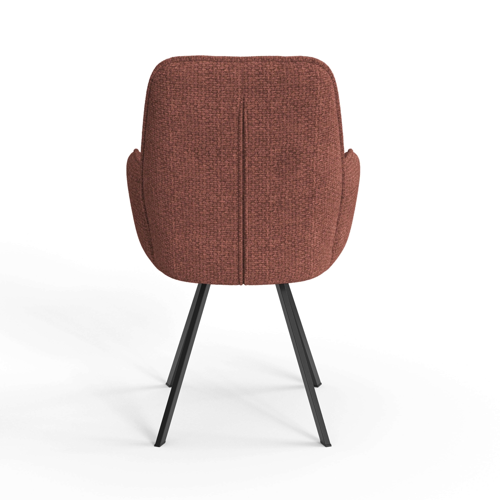 GOODproduct Chaise avec accoudoirs »Mily Esszimmerstuhl, Polstersessel, Wohnstuhl, Essstuhl mit Armlehnen« (Set) 2 cuismit schwarz pulverbeschichteten Metallbeinen, gepolstert, modern