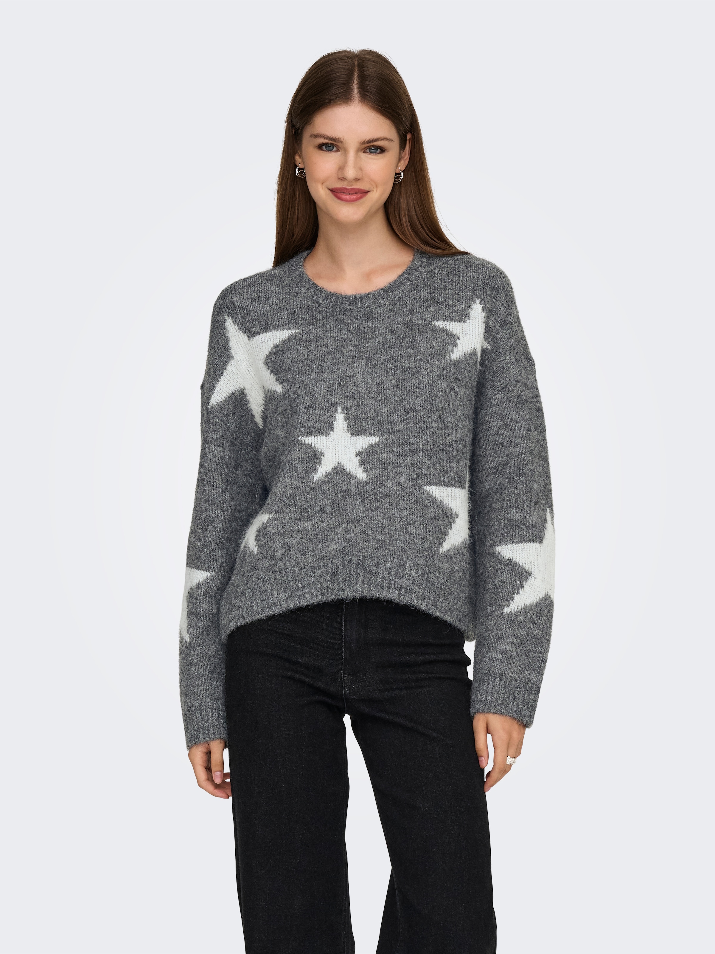Image of ONLY Strickpullover "ONLAZU LS STAR O-NECK KNT"