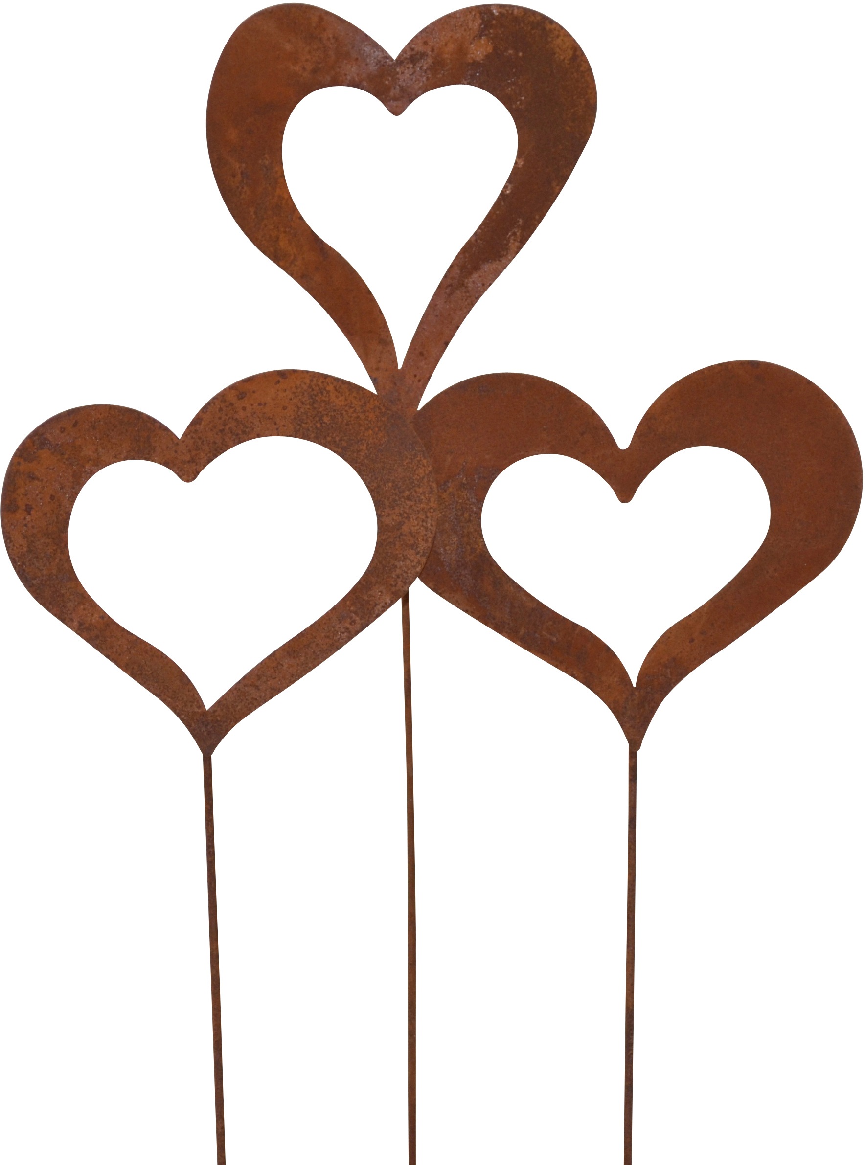 Image of HOFMANN LIVING AND MORE Gartenstecker, (Set, 3 St., 3tlg.-Set), aus Metall, mit einer rostigen Oberflächenpatina bei Ackermann Versand Schweiz