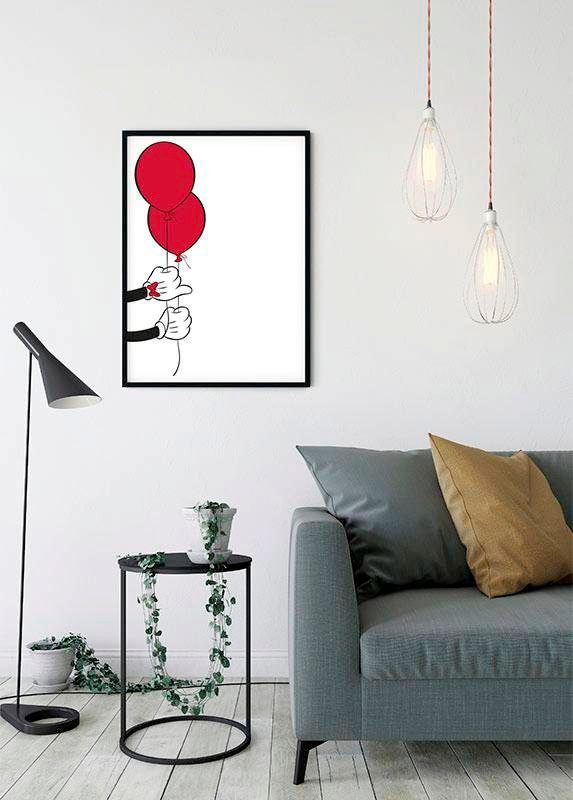 St.), Wohnzimmer Mouse Komar Schlafzimmer, Disney, jetzt Poster Balloon«, kaufen (1 Kinderzimmer, »Mickey