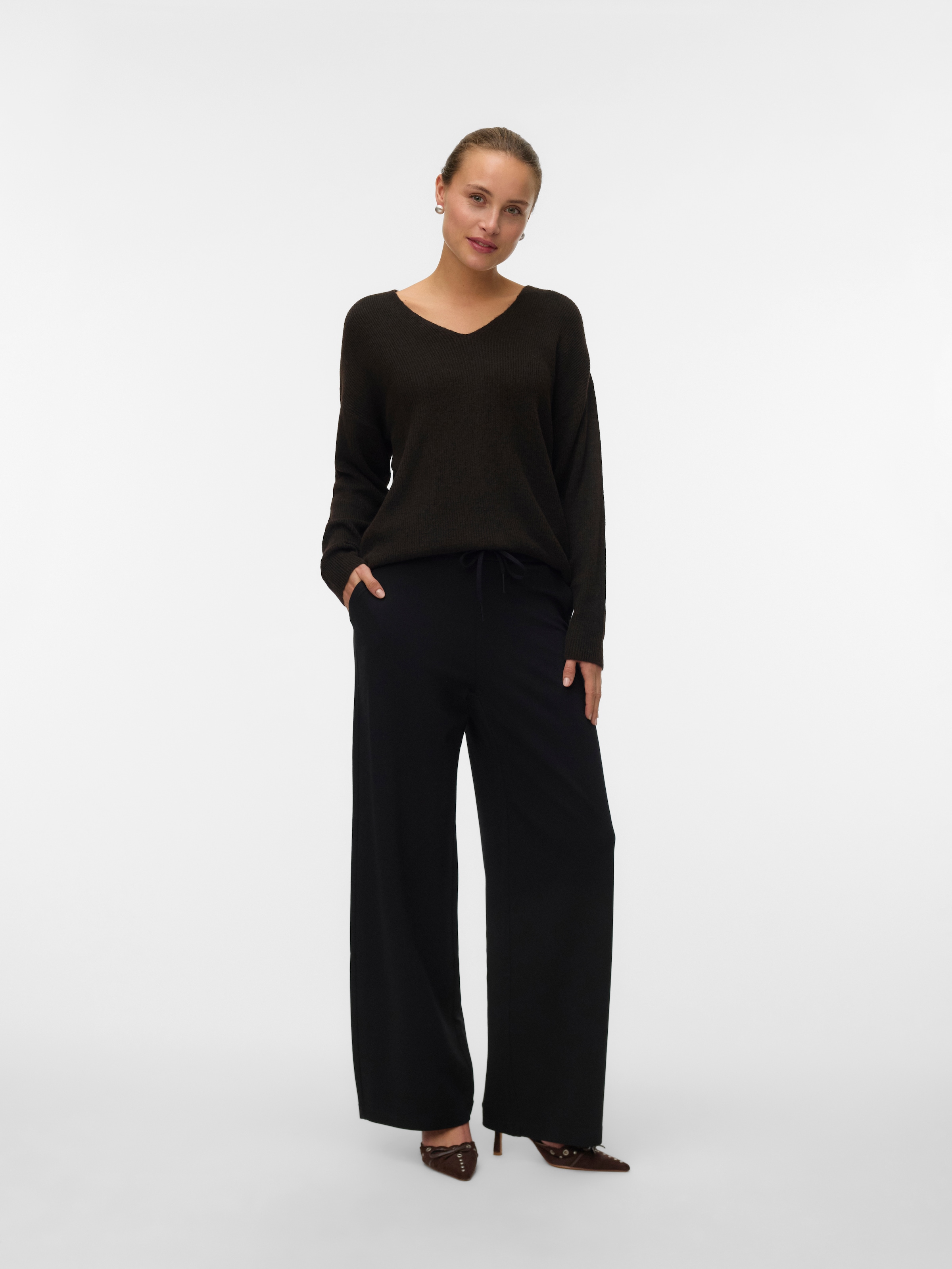 Vero Moda Pantalon à enfiler »VMEVA MW WIDE STRING PANT NOOS«