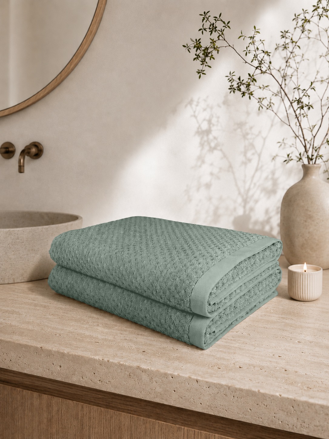GOODproduct Saunatuch »Corrin, 2 Premium Saunatücher, 90x180cm« 100% Baumwolle, 500 gr/m², mit Struktur, weich, 5 Jahre Garantie
