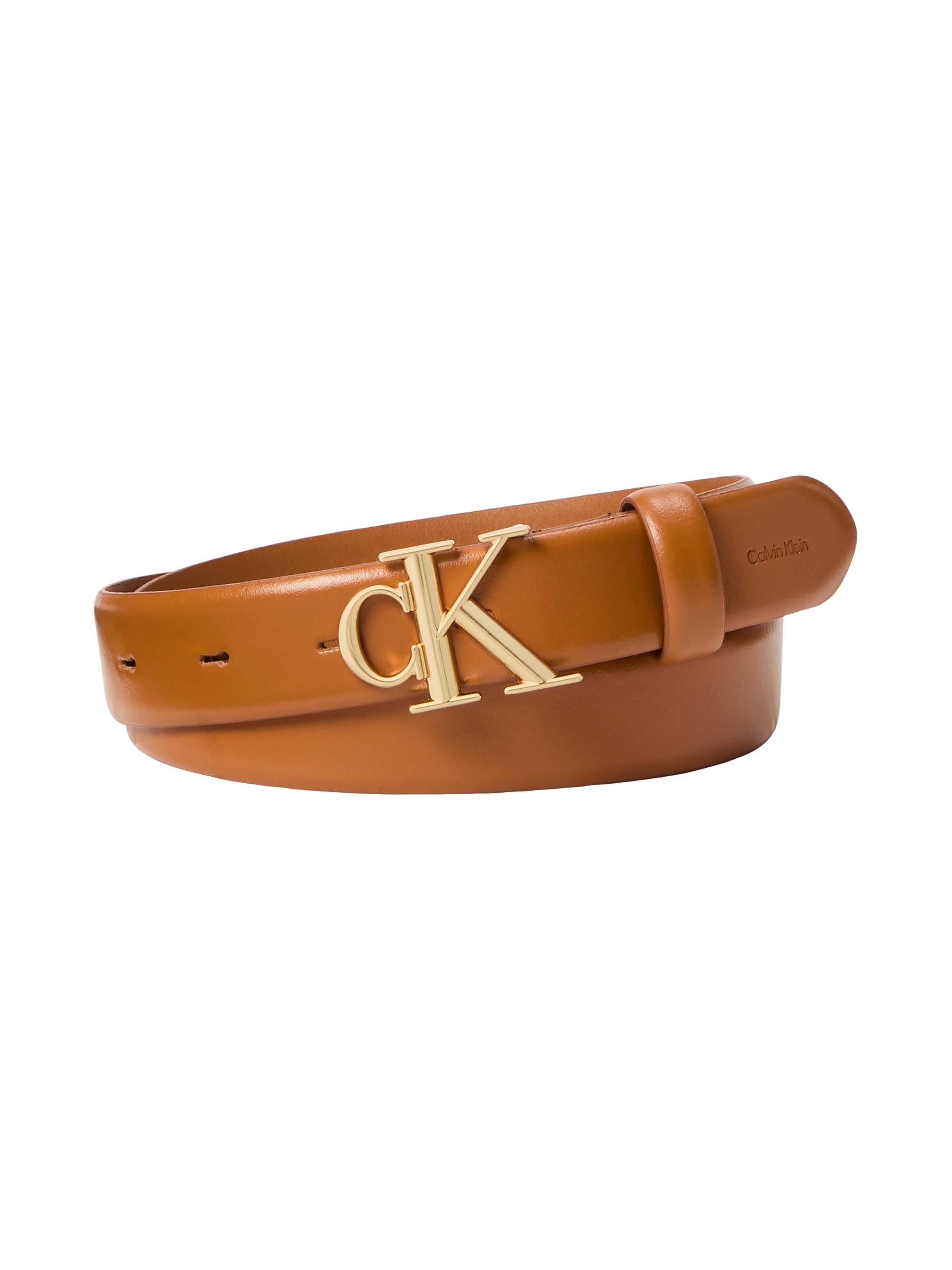 Image of Calvin Klein Ledergürtel "ROUND CK BUCKLE 30MM BELT SMOOTH" Grössenverstellbar mit Metallschliesse