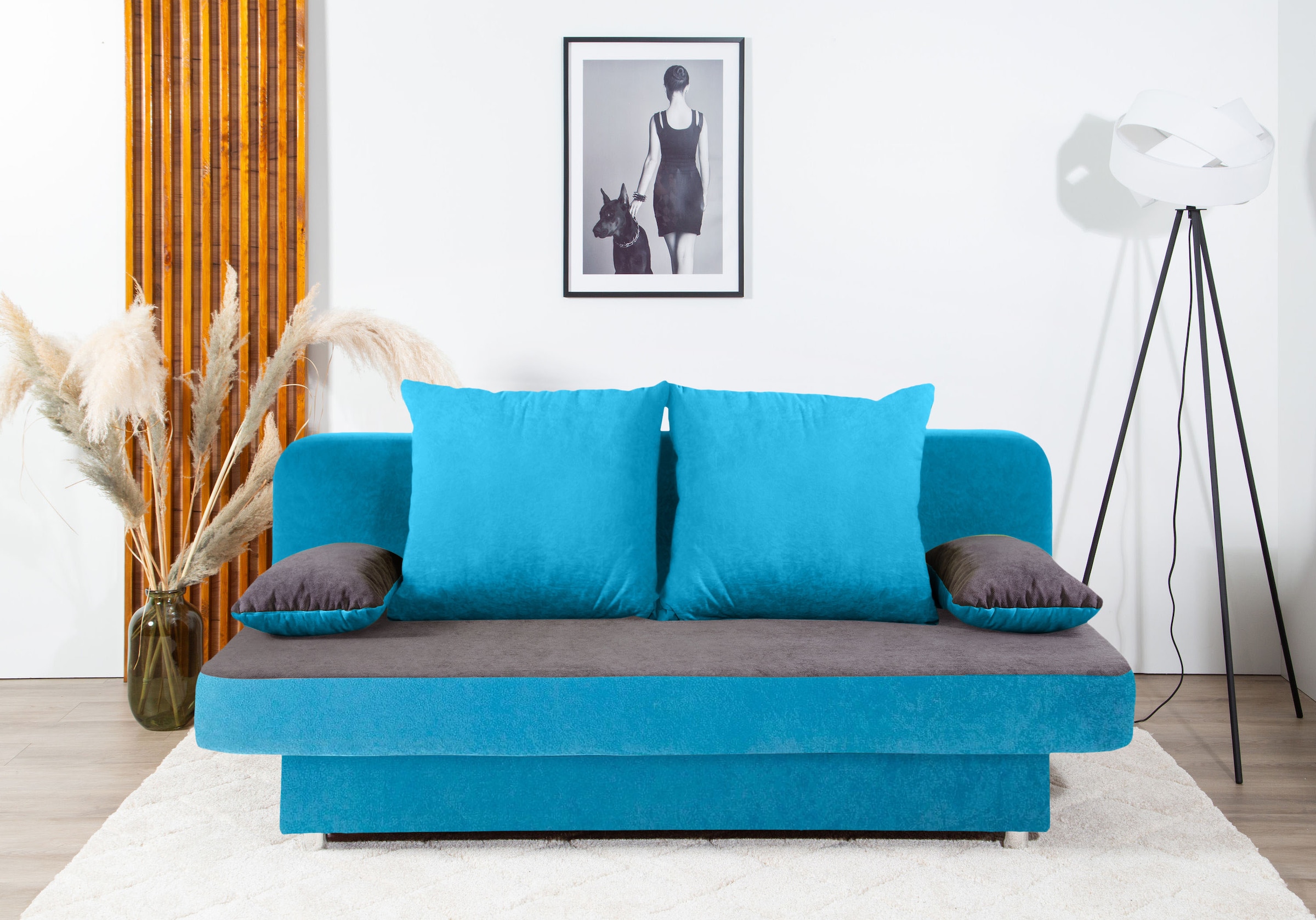 COLLECTION AB Schlafsofa »Ulla inkl. Bettfunktion und Bettkasten«, Schlafsofa,Bettfunktion,Bettkasten,inkl. Rückenkissen,Armlehnekissen