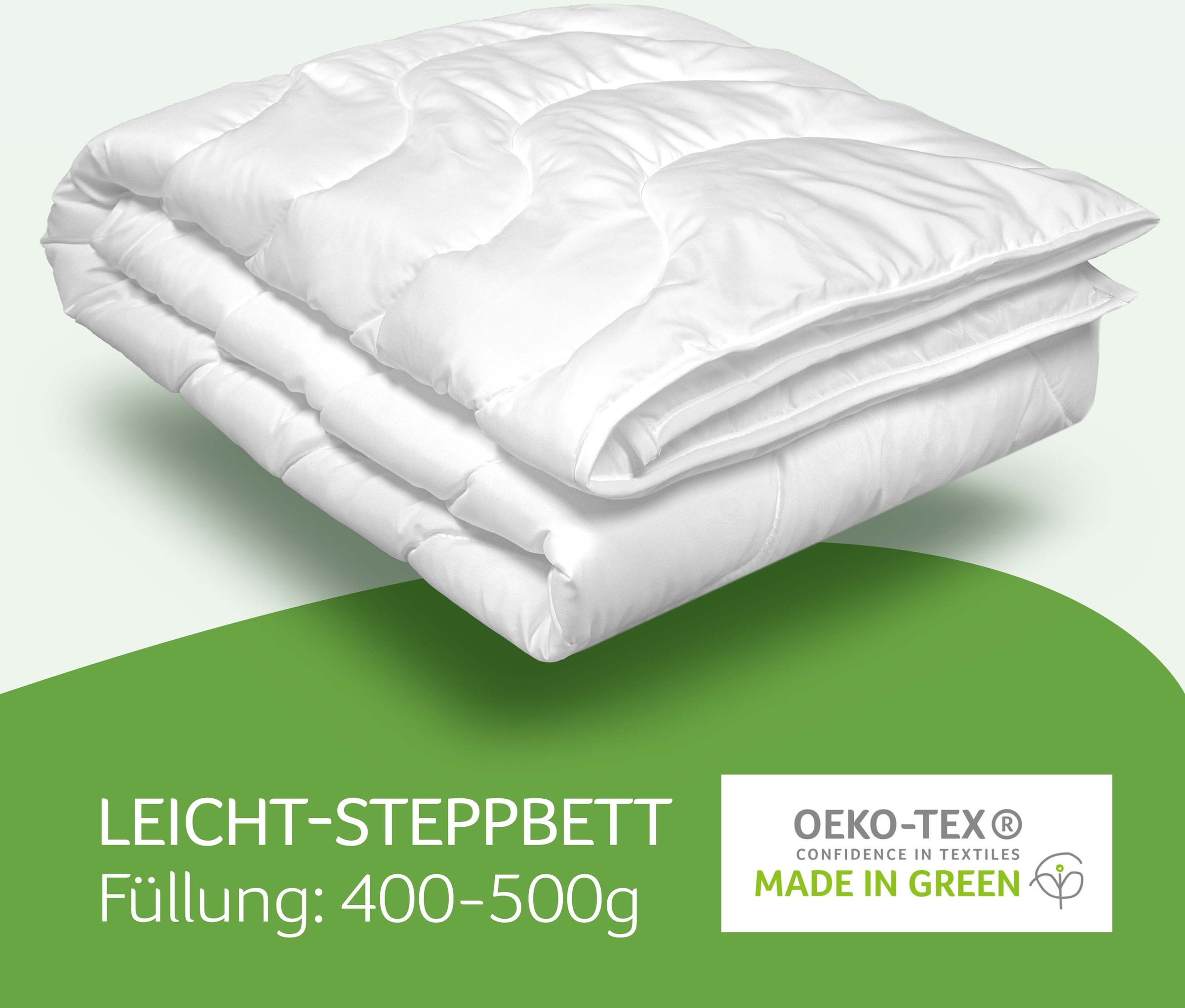 John Cotton Microfaserbettdecke "Julia, Bettdecken für Sommer und Winter" leicht Füllung Polyester 1 Stk. tlg. Bettdecke 135x200 cm, 155x220 cm, Made in Green, Decke