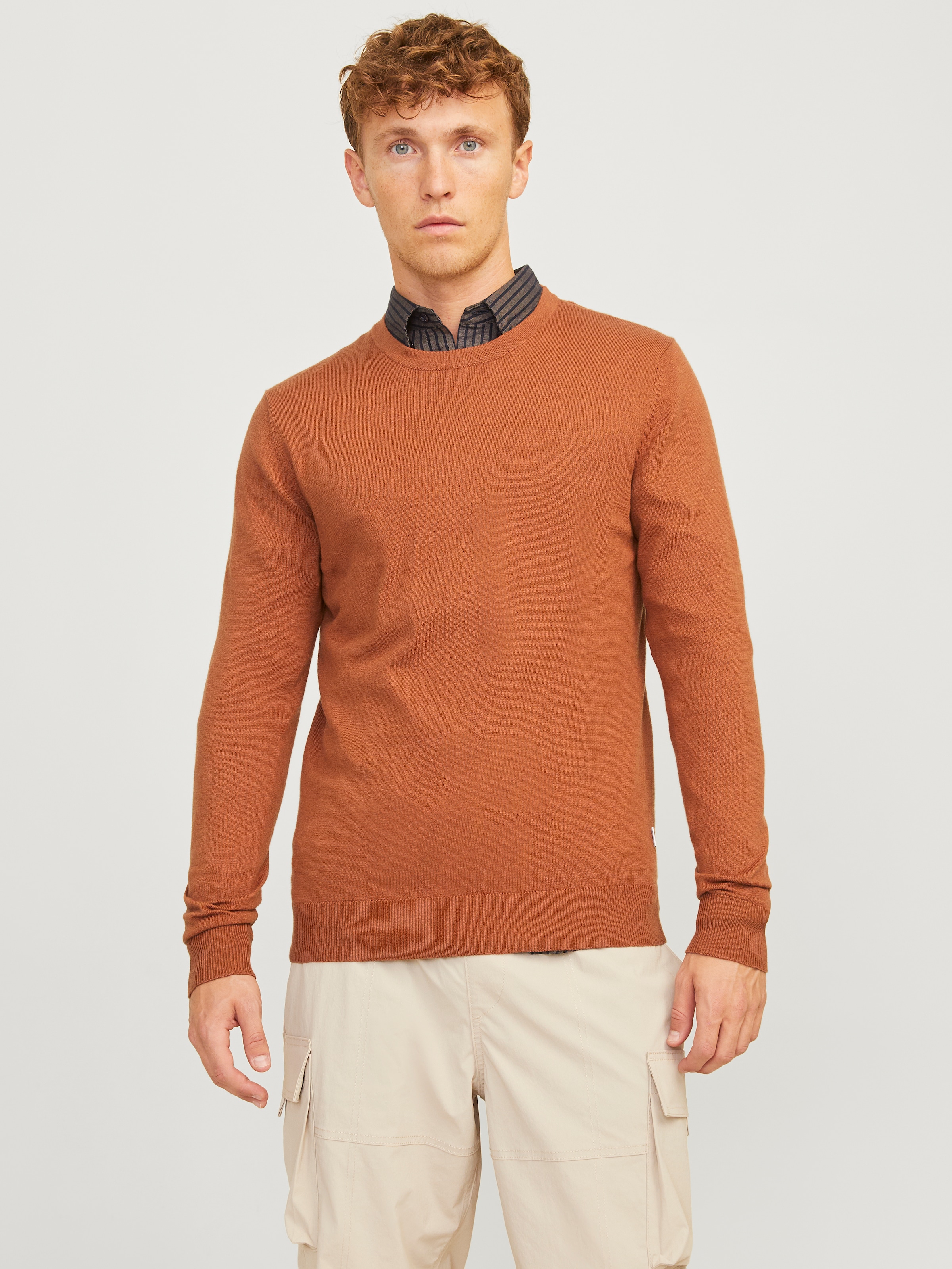 Jack & Jones Strickpullover »JJEEMIL KNIT CREW NECK NOOS«, mit Rundhalsausschnitt