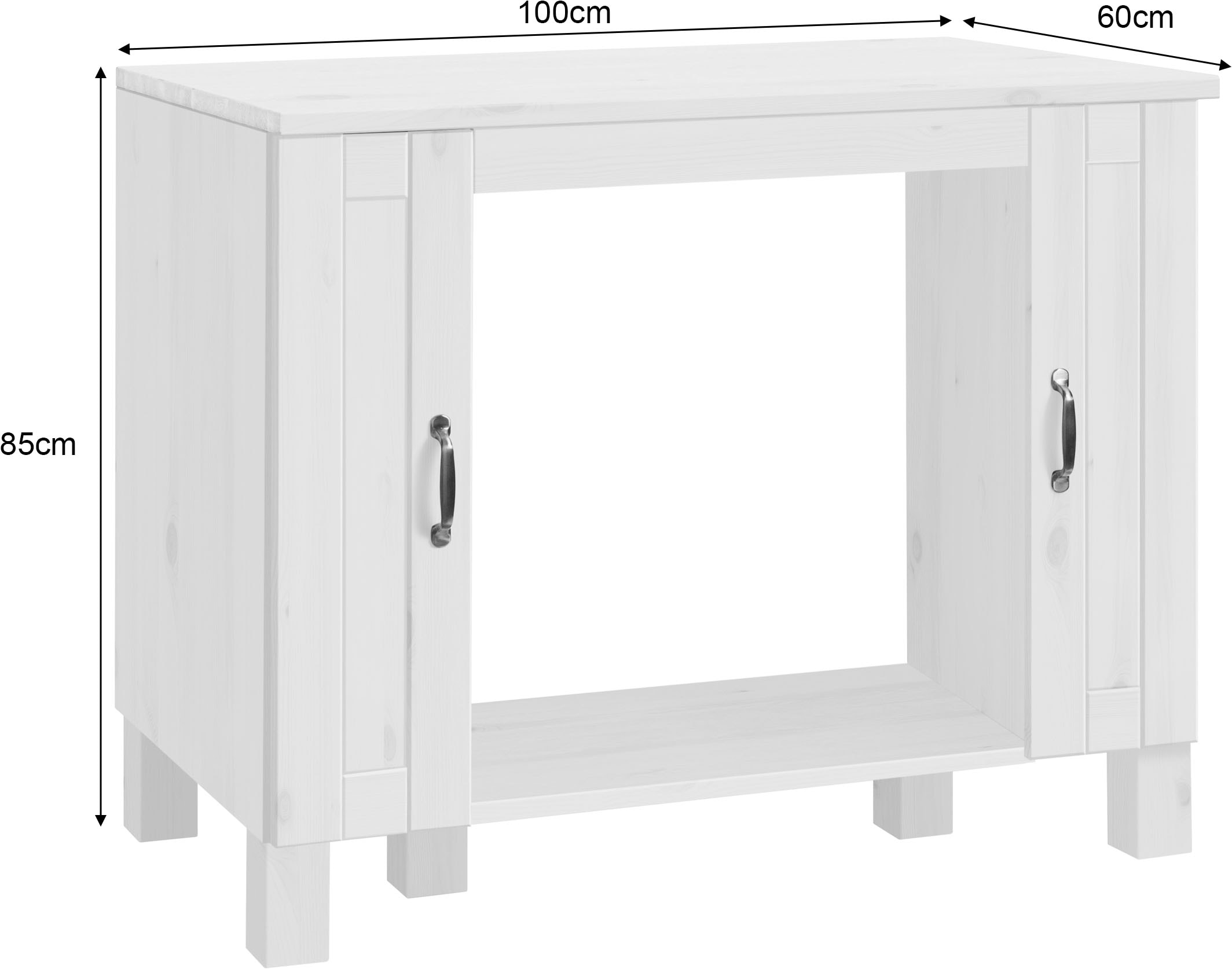 Home affaire Armoire encastrée pour cuisinière »Alby« largeur 100 cm, avec 2 portes