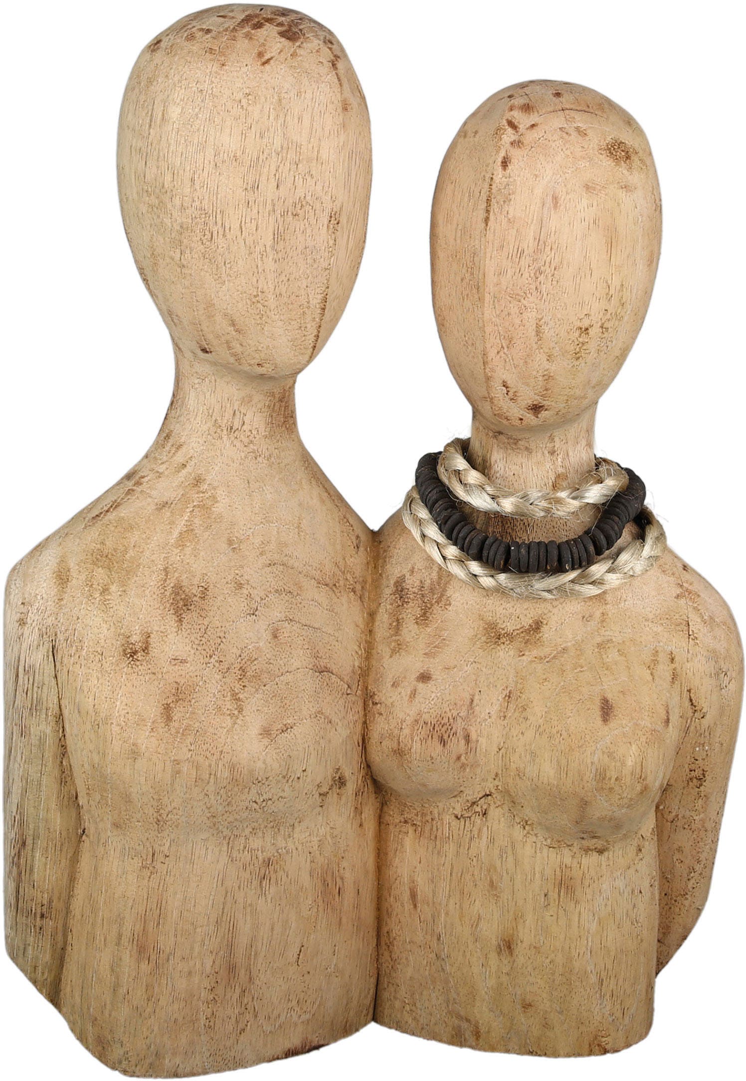Image of Casablanca by Gilde Dekofigur »Skulptur Pair, natur«, (1 St.), Dekoobjekt, aus Holz, Höhe 37 cm, Wohnzimmer bei Ackermann Versand Schweiz