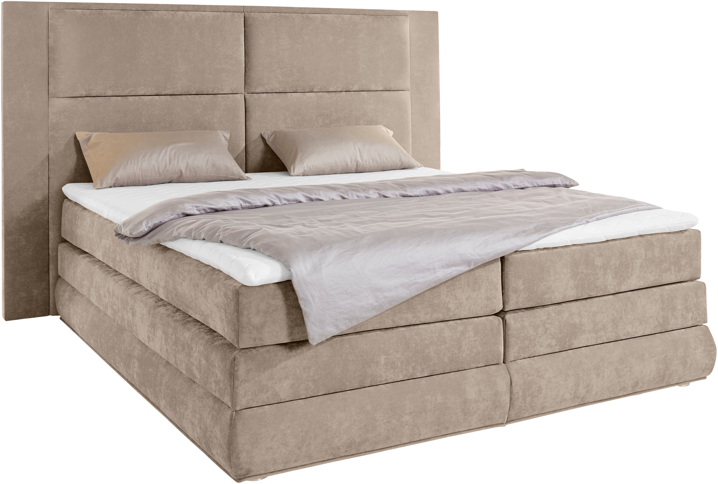 COLLECTION AB Boxspringbett Copenhagen, inklusive Bettkasten und Topper, wahlweise mit LED-Beleuchtung