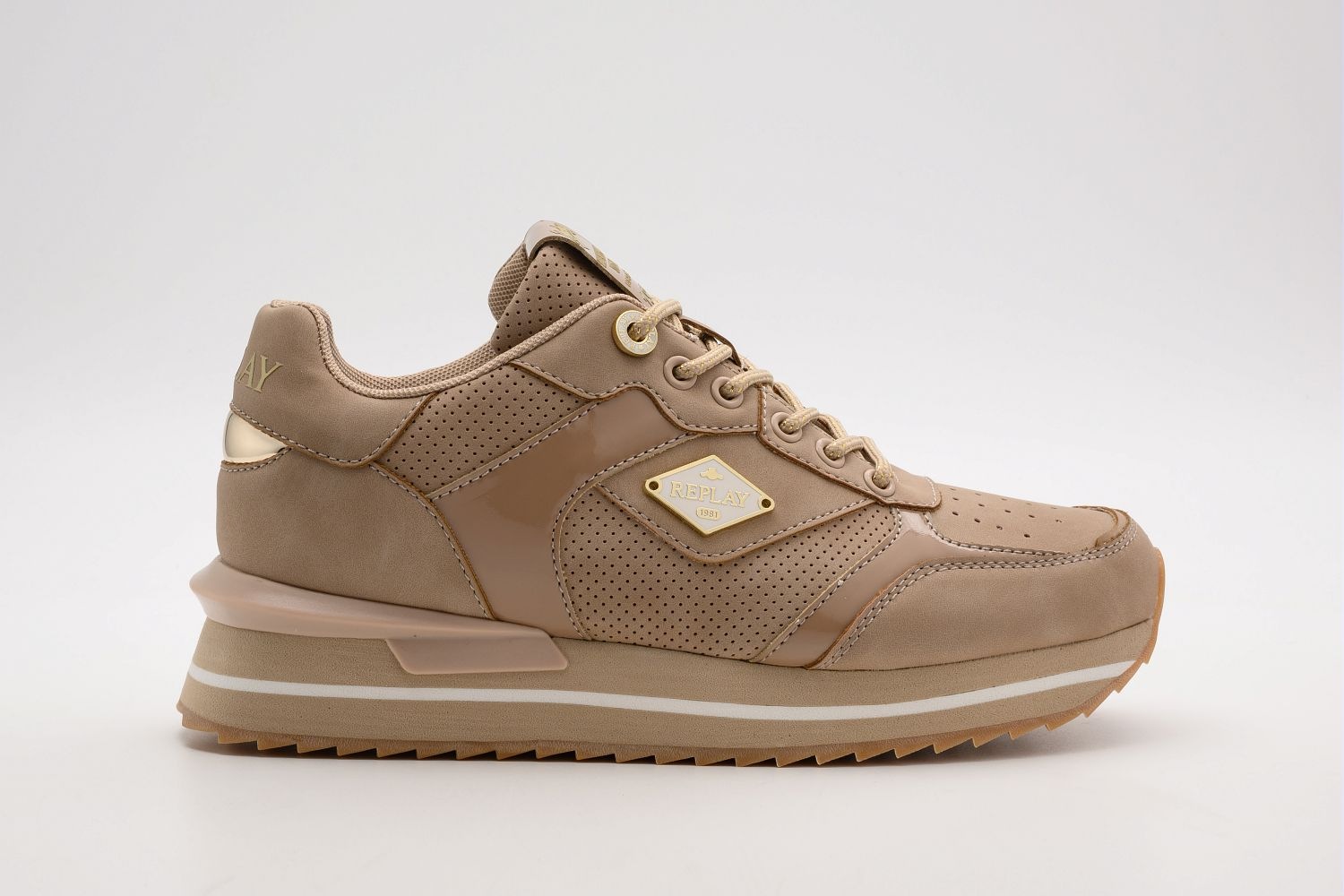 Replay Plateausneaker »PENNY HYPE«  Freizeitsneaker, Schnürschuh, Halbschuh mit Metallic-Details