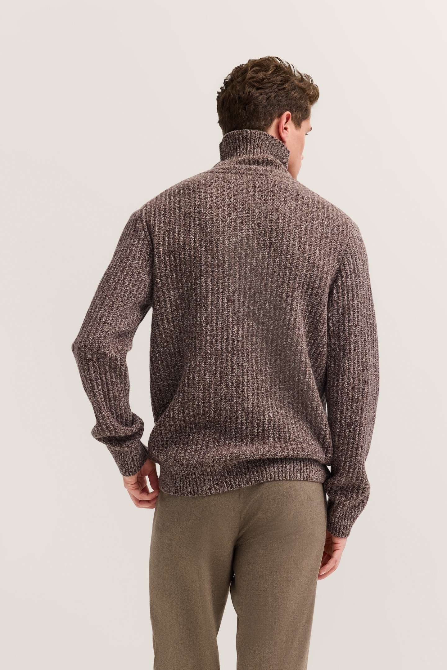bugatti Pull à col roulé »Regular Fit« maille grosse en mélange de laine