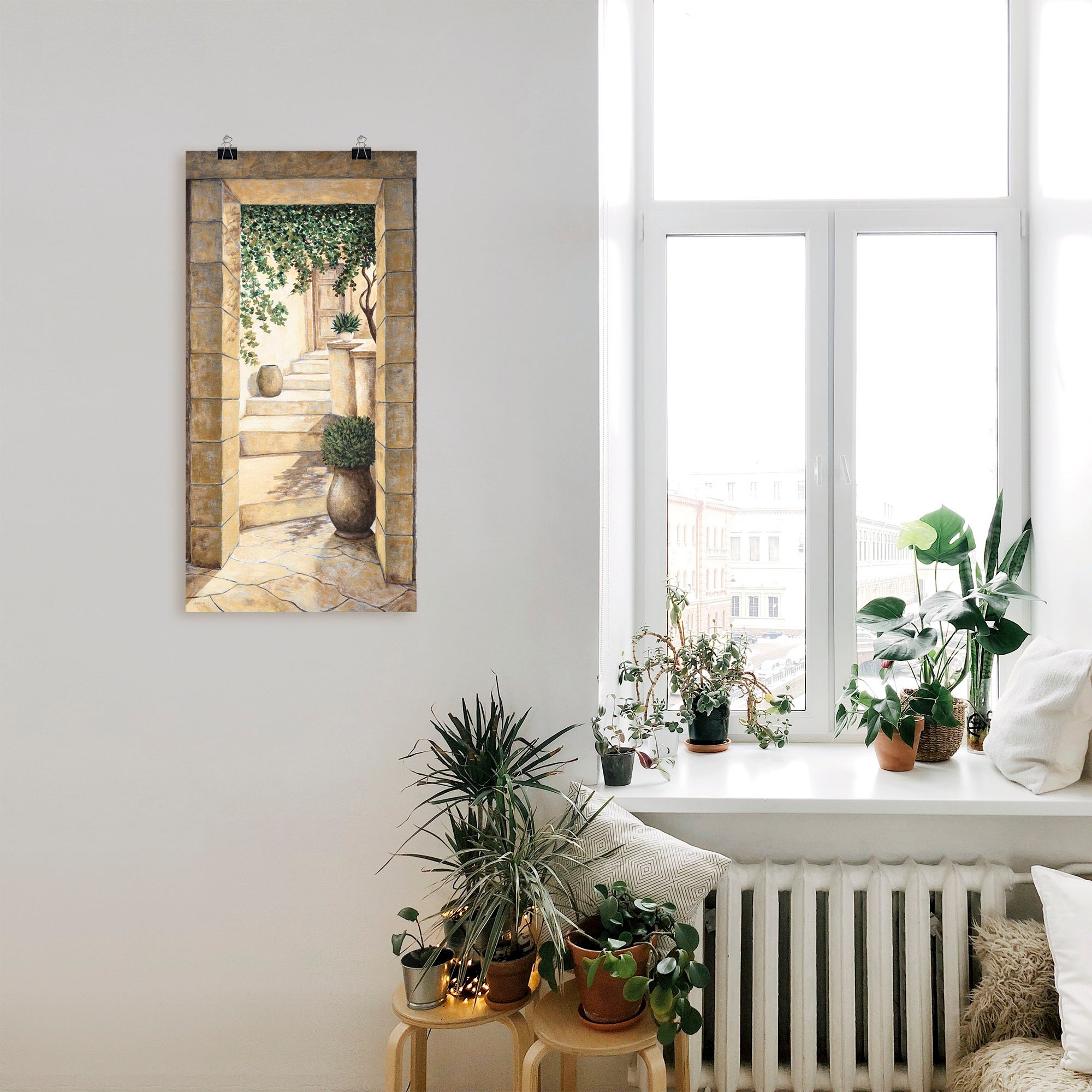 Artland Wandbild »Eingang - Fresco«, Fenster & Türen, (1 St.), als Alubild, Outdoorbild, Leinwandbild, Poster, Wandaufkleber