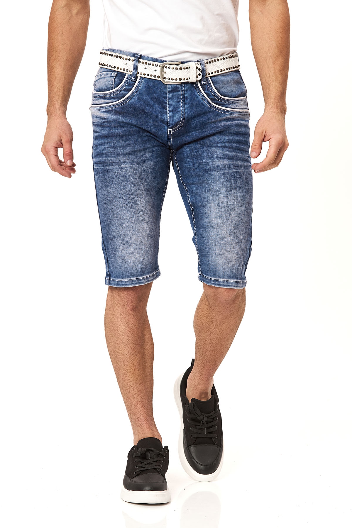 Image of Cipo & Baxx Jeansbermudas Baumwolle, regular fit