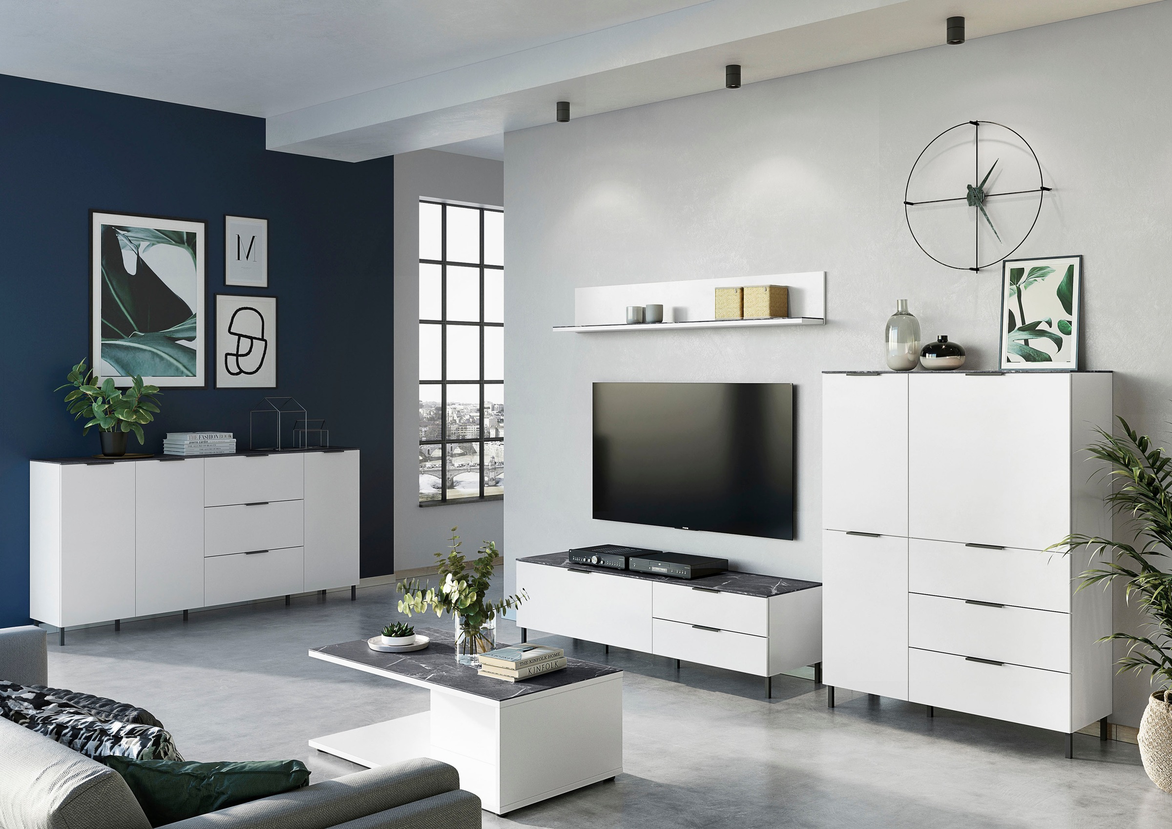 Image of GERMANIA Highboard »California«, Höhe 146 cm, mit filigraner Deckplatte bei Ackermann Versand Schweiz