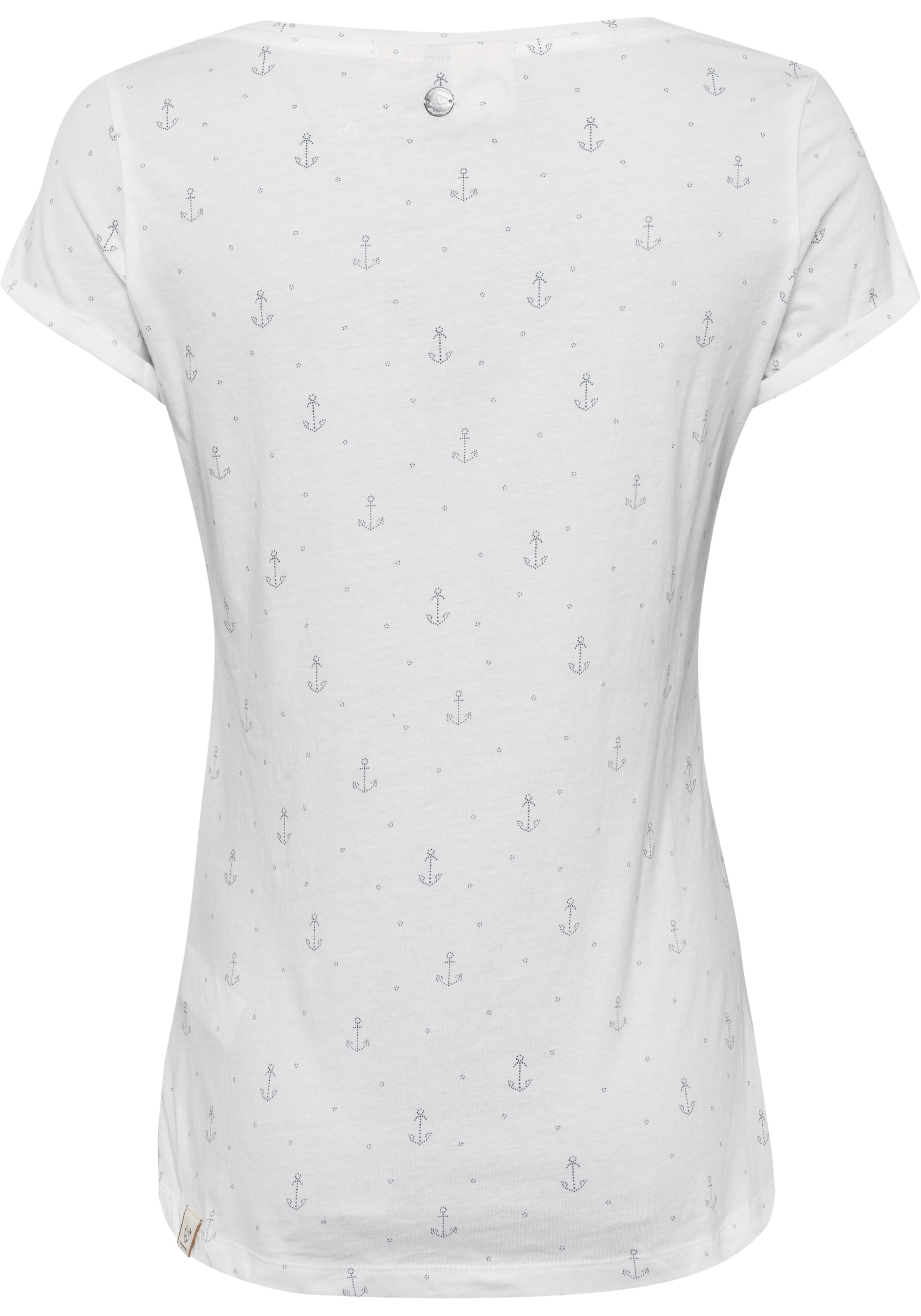 Ragwear T-shirt »FLORAH A ORGANIC O« mit maritimen Anker-Allover-Druck