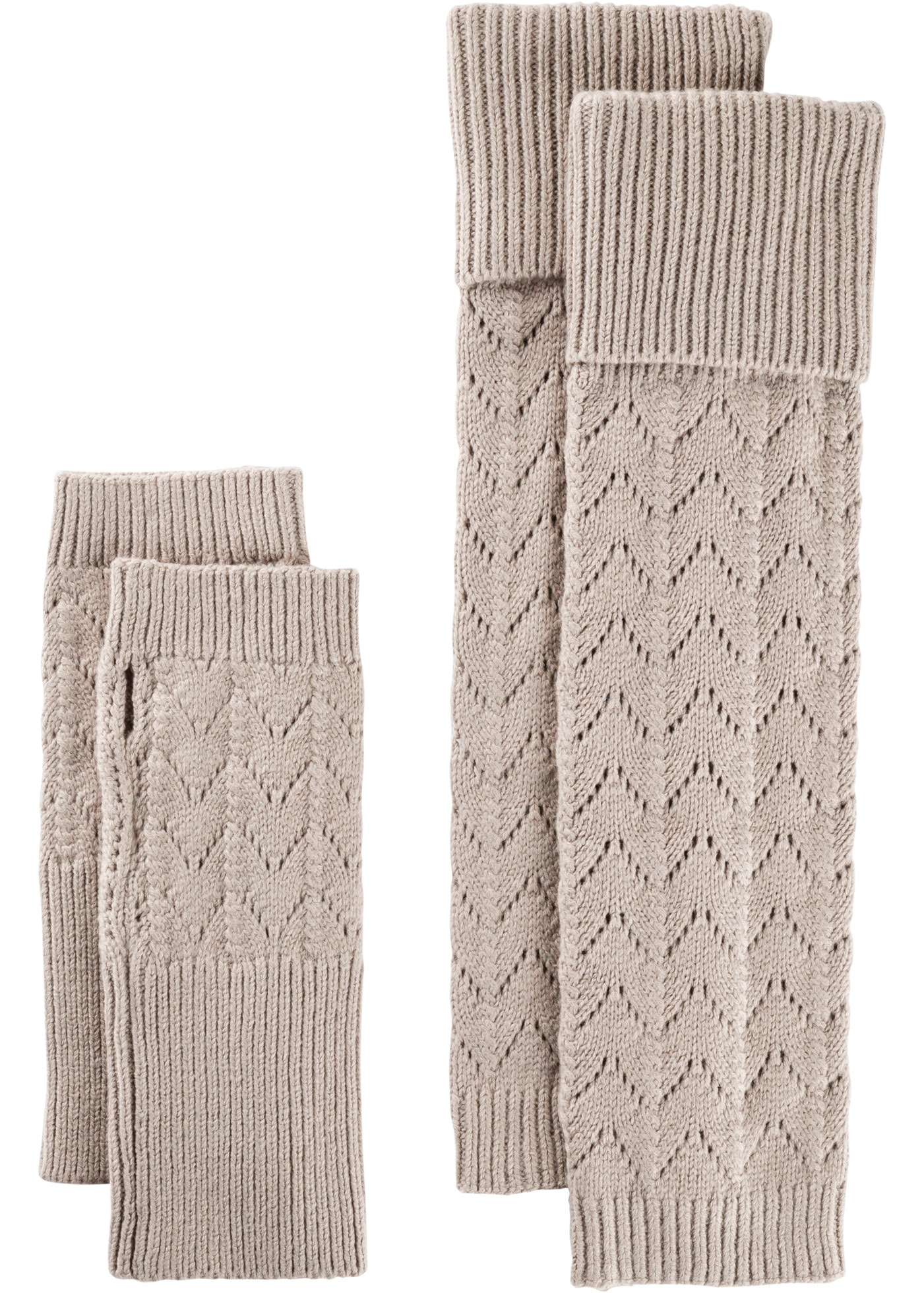 Image of bonprix Armstulpen "Armstulpen und Beinstulpen (4-tlg-Set)" 4 Stk. mit passenden Beinstulpen, unifarbene Optik