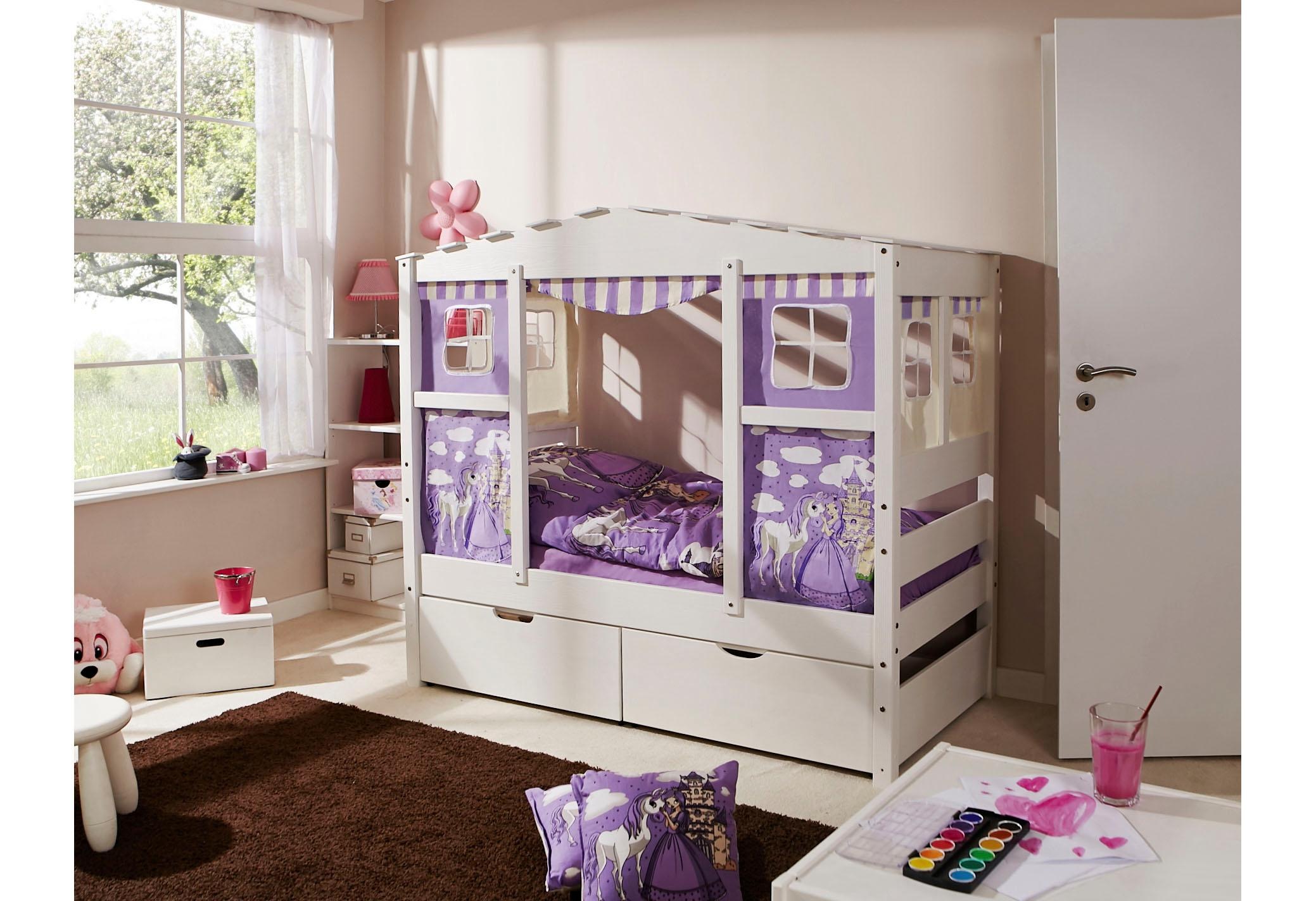 Image of Ticaa Kinderbett »Lio«, Hausbett bodentief, mit Schubkasten bei Ackermann Versand Schweiz