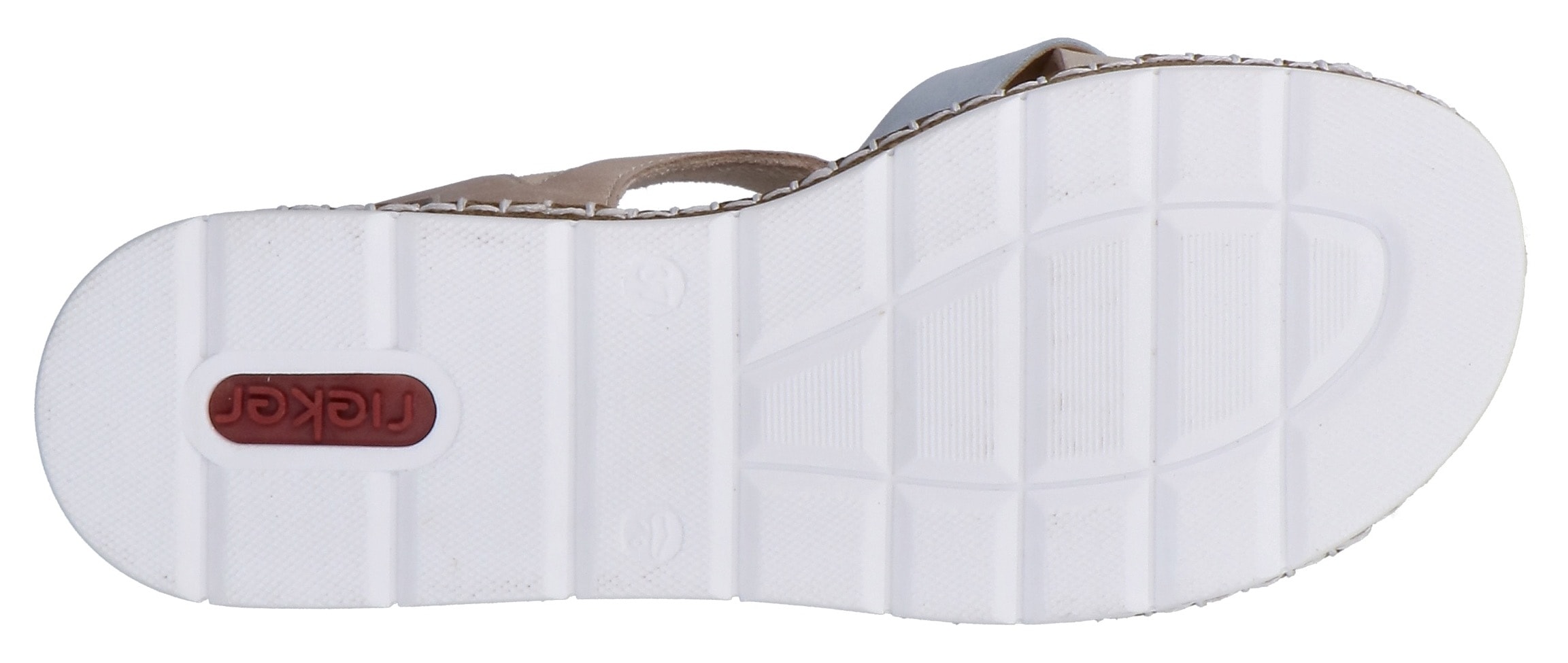 Rieker Sandale  chaussure d'été, sandale compensée, chaussure à enfiler avec élastique