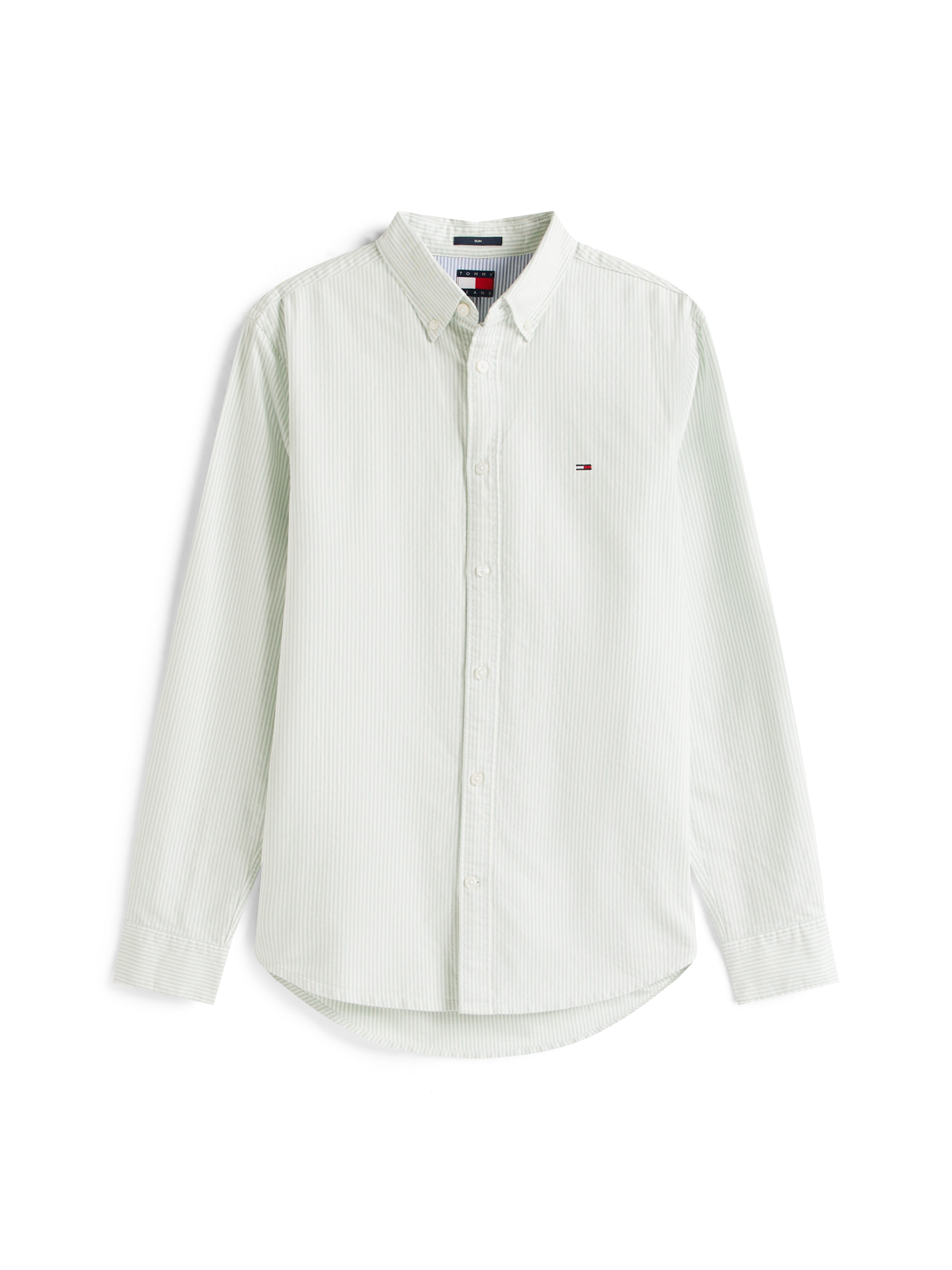 Tommy Jeans Langarmhemd »TJM SLIM STRIPE OXFORD SHIRT EXT«, Mit Button-Down-Kragen