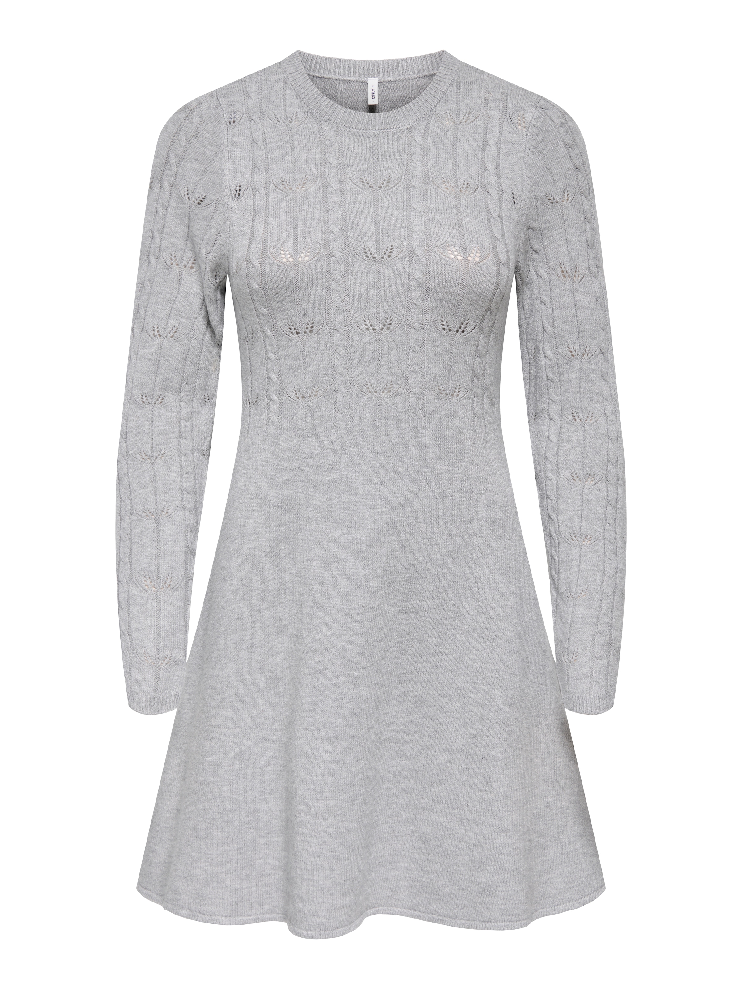 ONLY Strickkleid »ONLKATIA LIFE LS O-NECK CABL DRES EX KNT« Viskosemischung, regular fit, Rundhals