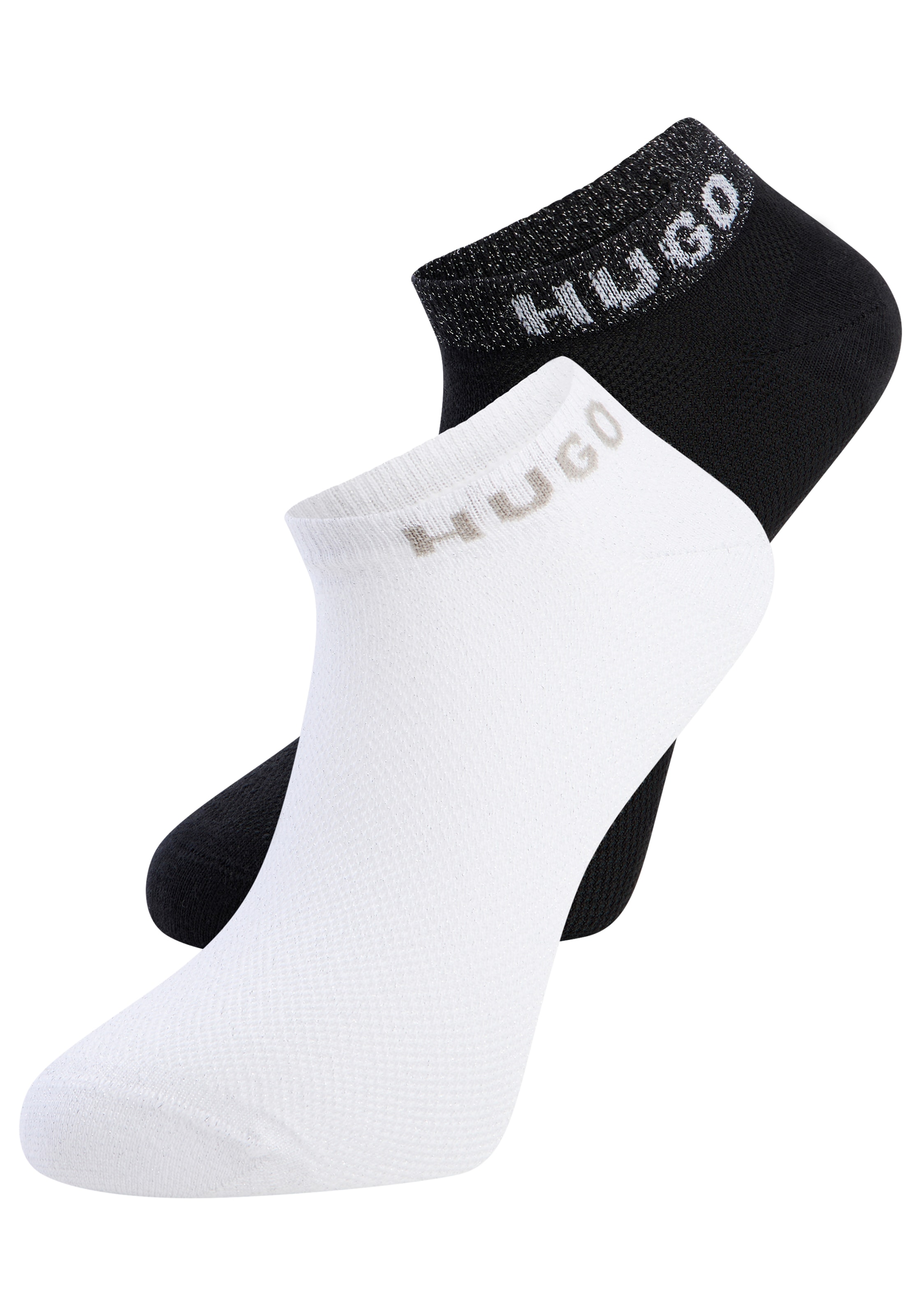 HUGO Underwear Chaussettes de baskets »2P AS SHINY PIQ CC W« 3 Couple tlg. leicht schimmernd