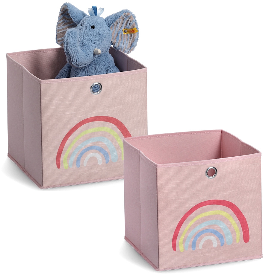 Image of Zeller Present Organizer "Rosy Rainbow" Aufbewahrungsbox, flach klappbar, Vlies