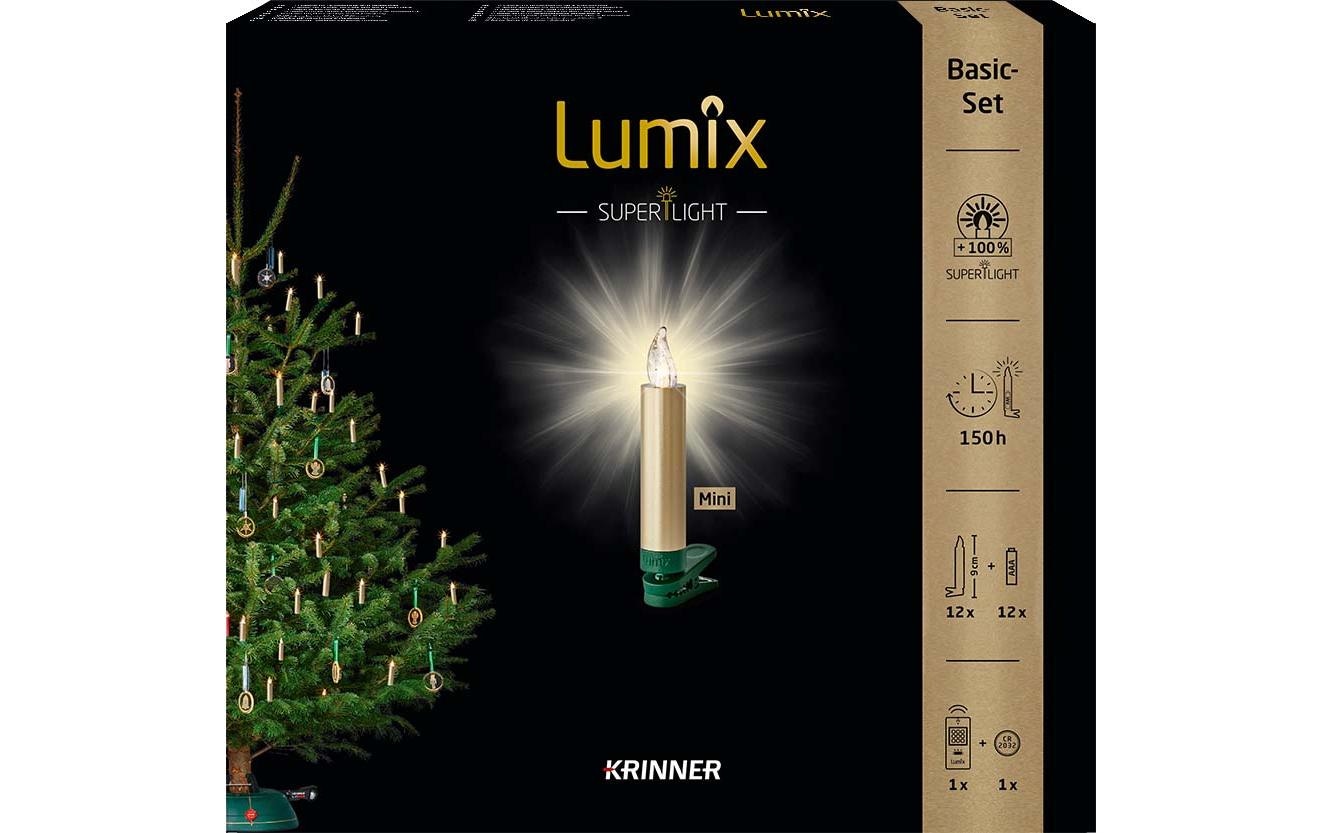 lumix LED-Christbaumkerzen »Lumix LED SuperLight Mini 12er-Starter Set«, 12 St.-flammig