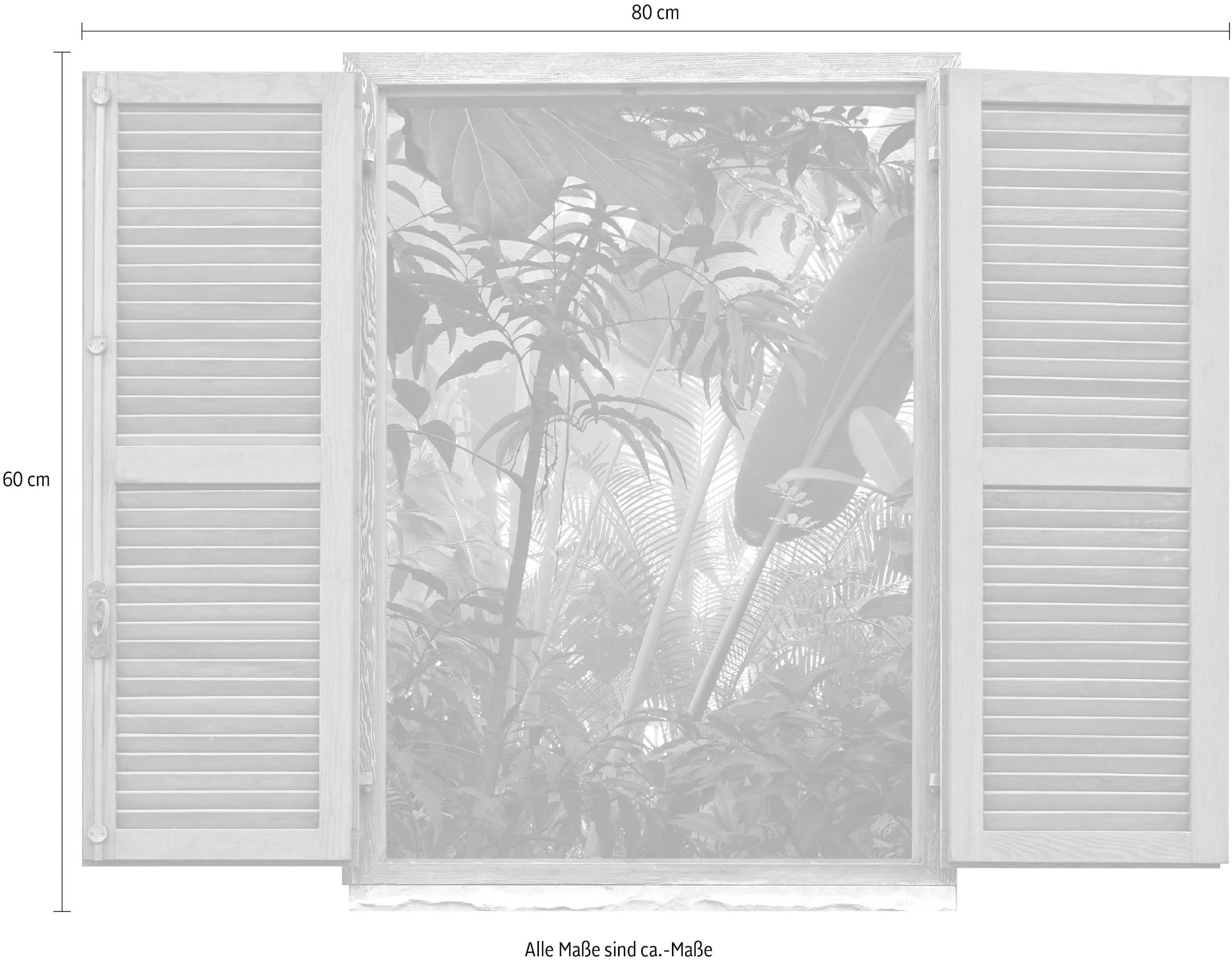 queence Wandtattoo »Urwald« Wandsticker, Wandbild, selbstklebend, 3D, Fenster