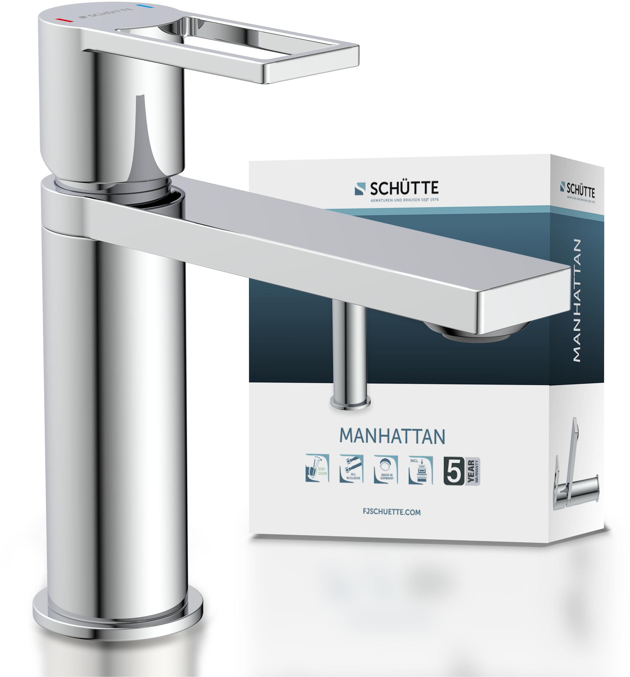 Schütte Robinet de lavabo »MANHATTAN« Protection contre les brûlures, économie d'eau, buse de marque
