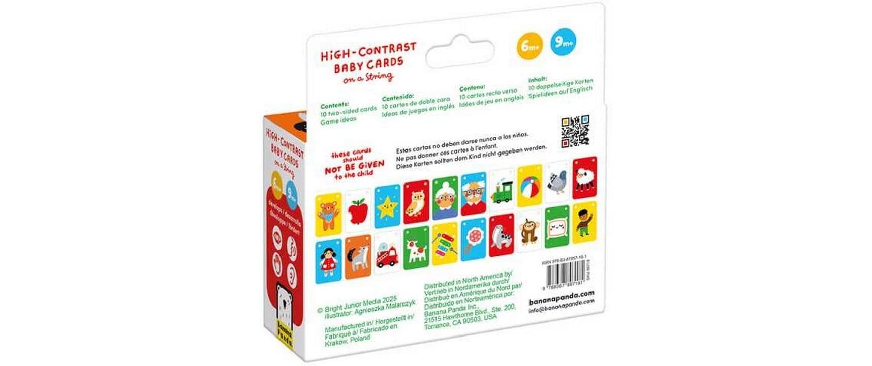   Lernspielzeug »Banana Panda Baby Karten High Contrast Pappe«