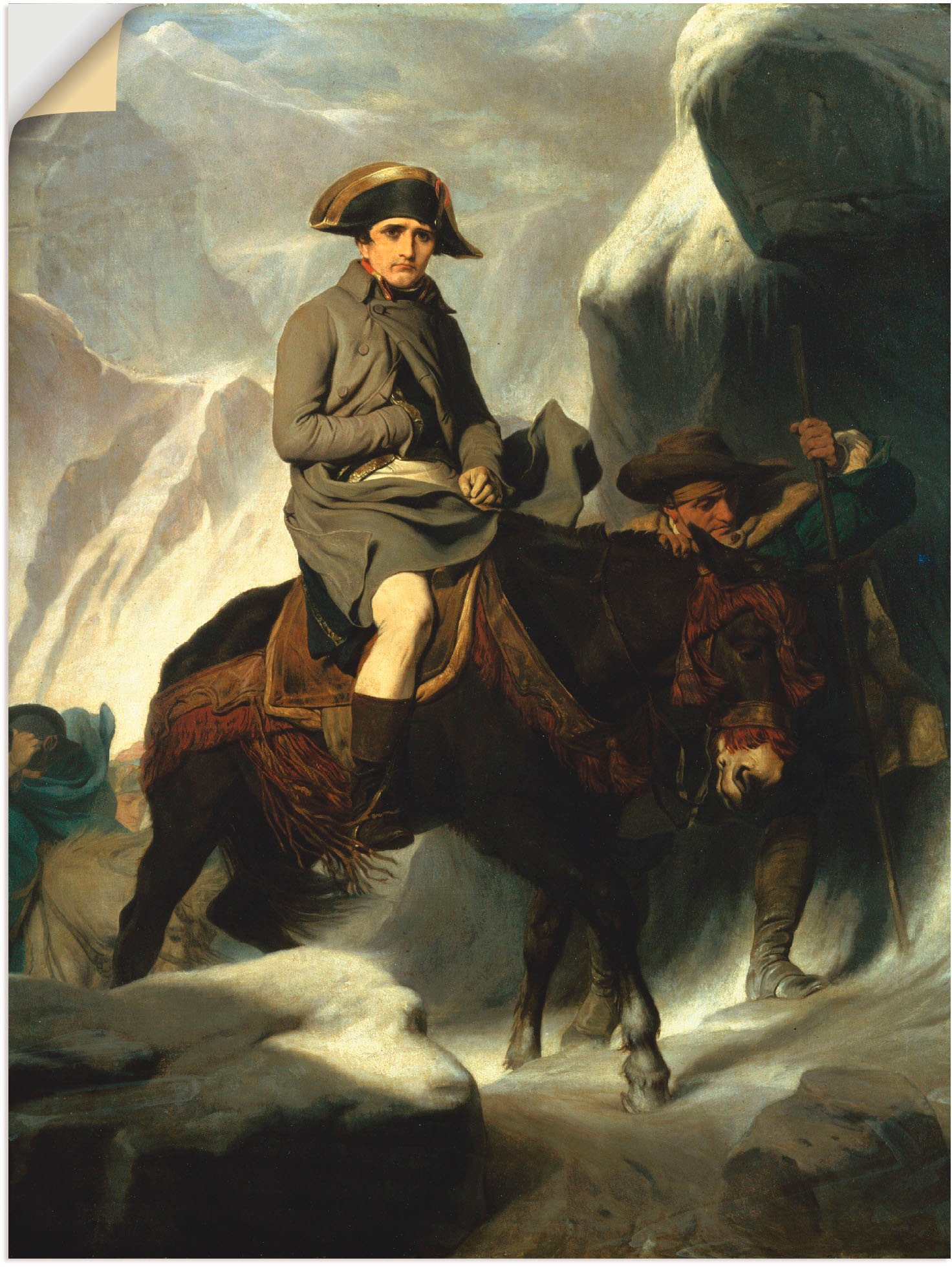 Image of Artland Wandbild »Napoleon beim Überqueren der Alpen. 1848«, Menschen, (1 St.), in vielen Grössen & Produktarten -Leinwandbild, Poster, Wandaufkleber / Wandtattoo auch für Badezimmer geeignet bei Ackermann Versand Schweiz