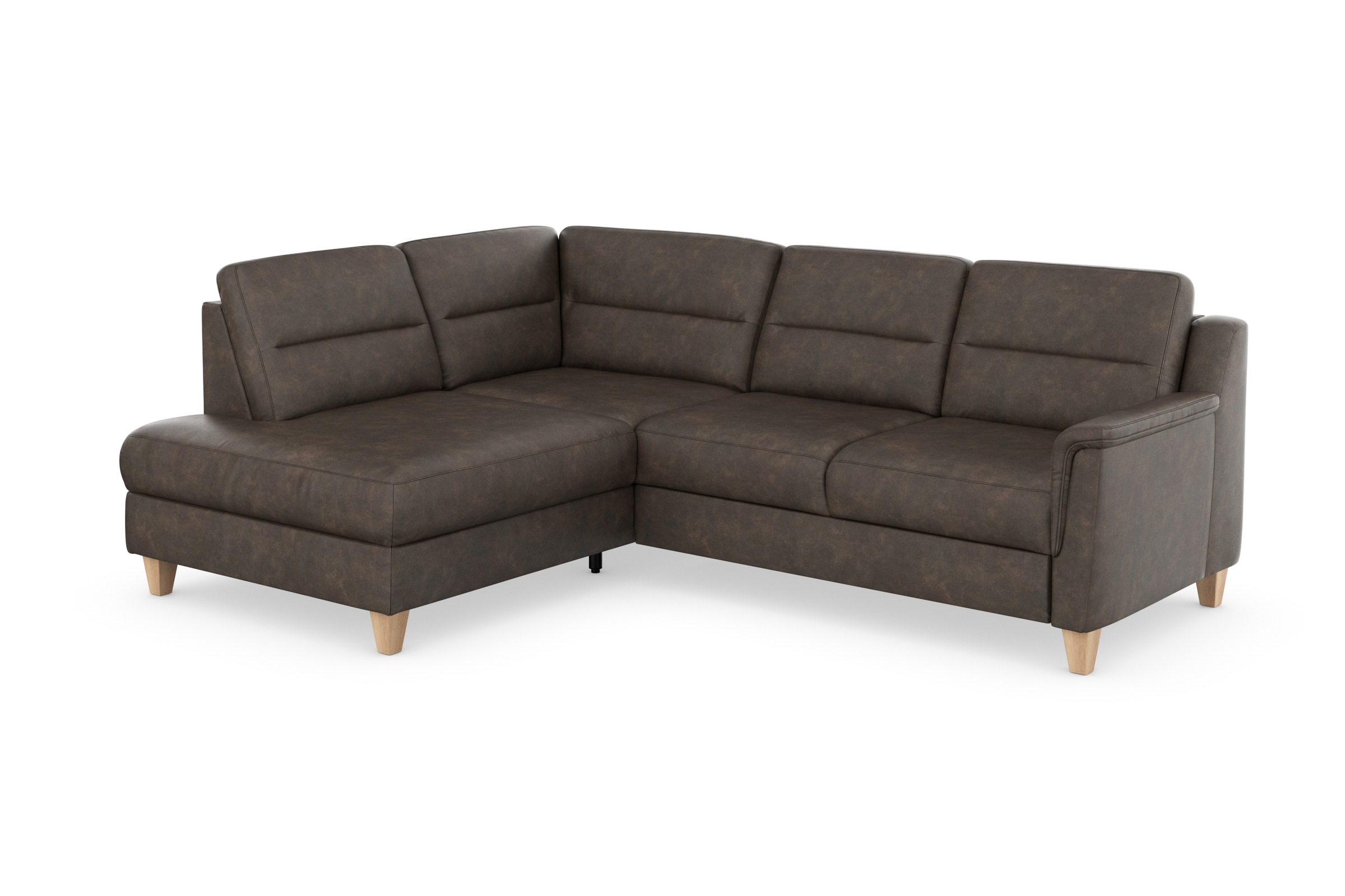 sit&more Ecksofa »Farö L-Form« inklusive Federkern, wahlweise mit Bettfunktion und Bettkasten