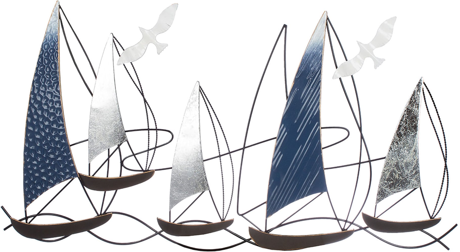 Image of Casablanca by Gilde Leinwandbild "Wandrelief Boot Regatta" Boote & Schiffe 1 Stk. tlg.