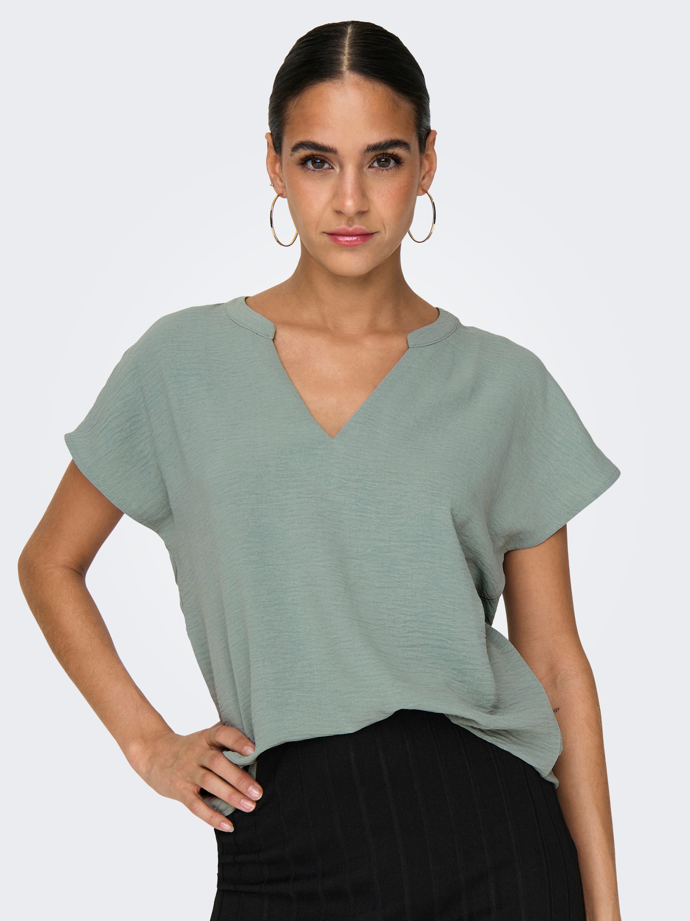 JDY Chemisier à chemise »JDYLION S/S TOP WVN NOOS«